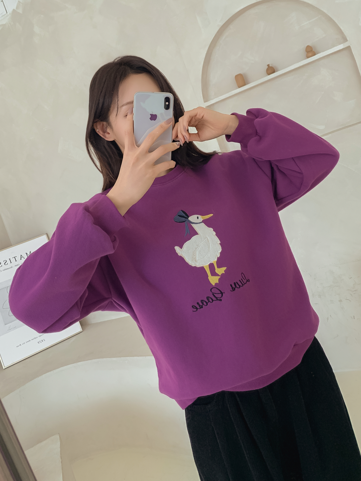 裏起毛ラウンドネック刺繍スウェット | 詳細画像20