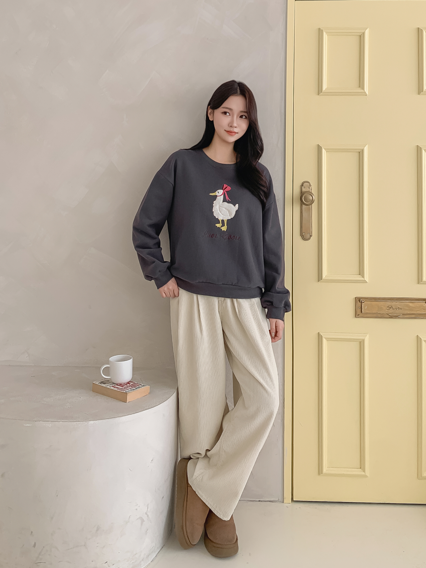 裏起毛ラウンドネック刺繍スウェット | 詳細画像21