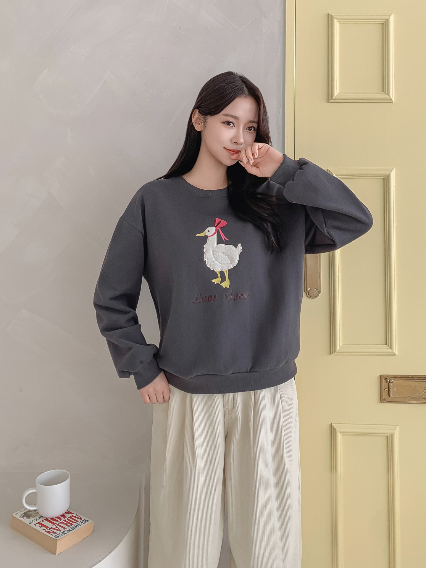 裏起毛ラウンドネック刺繍スウェット | 詳細画像22