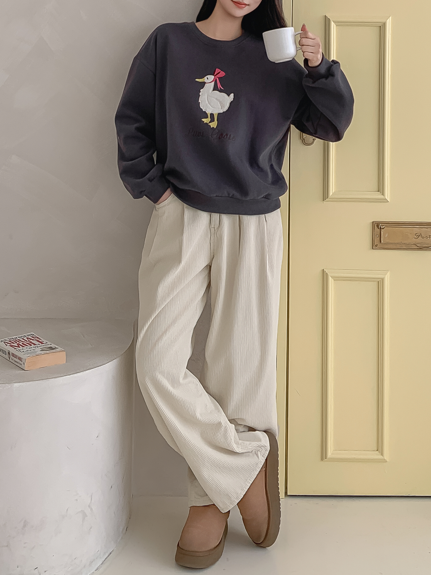 裏起毛ラウンドネック刺繍スウェット | 詳細画像28