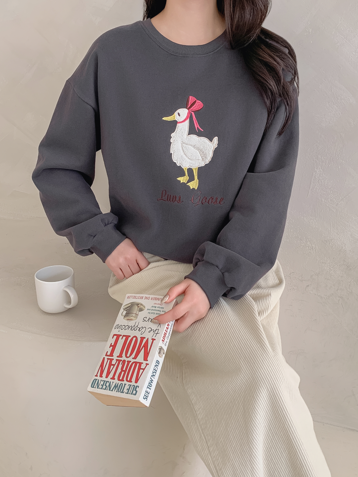 裏起毛ラウンドネック刺繍スウェット | 詳細画像30