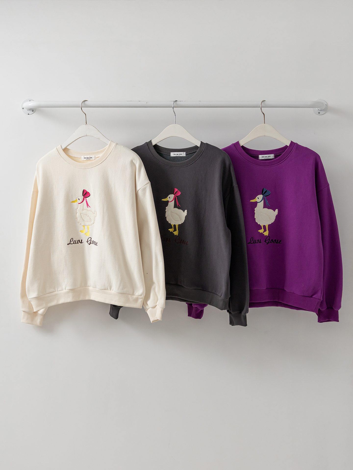 裏起毛ラウンドネック刺繍スウェット | 詳細画像4