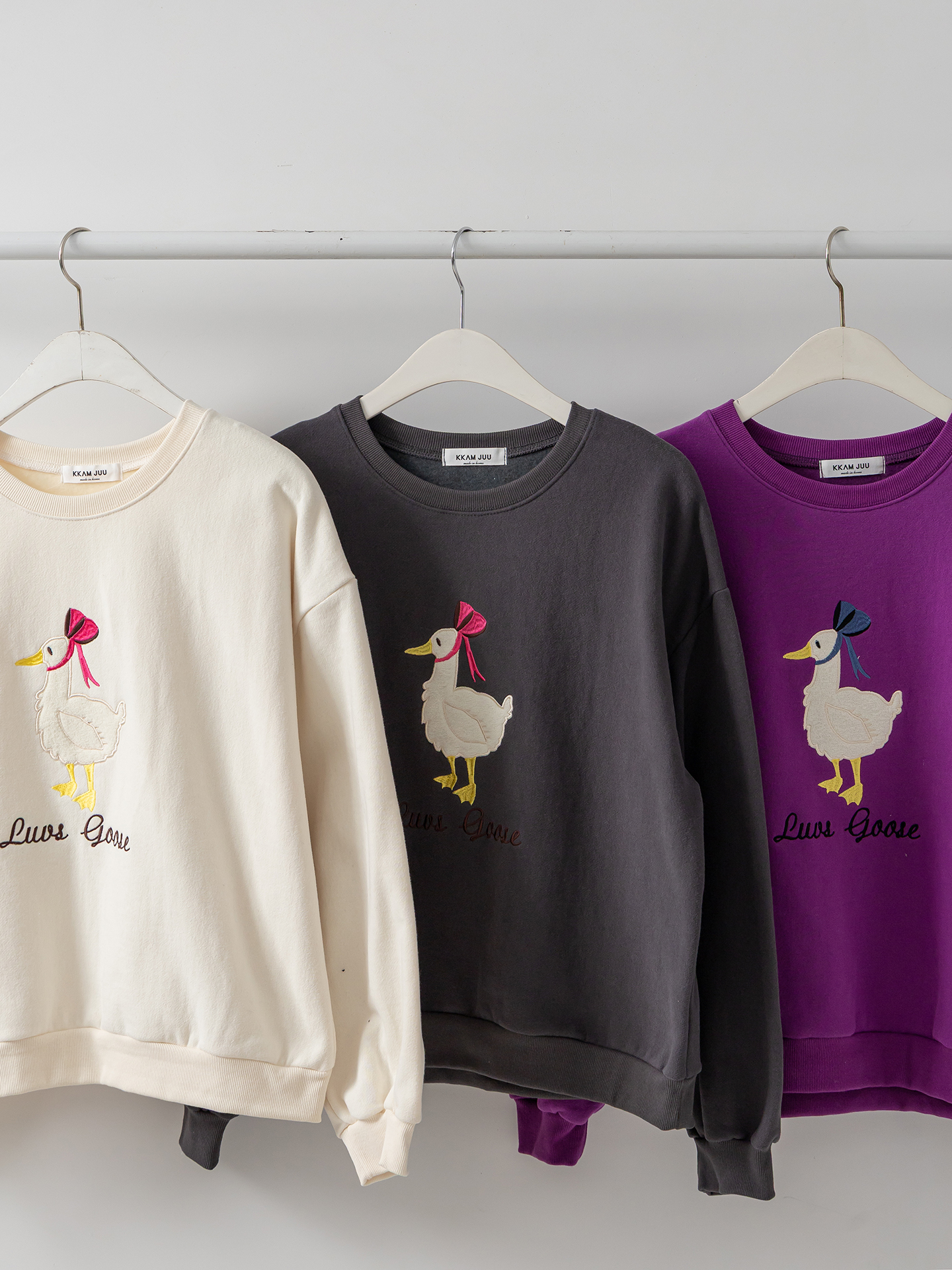 裏起毛ラウンドネック刺繍スウェット | 詳細画像5