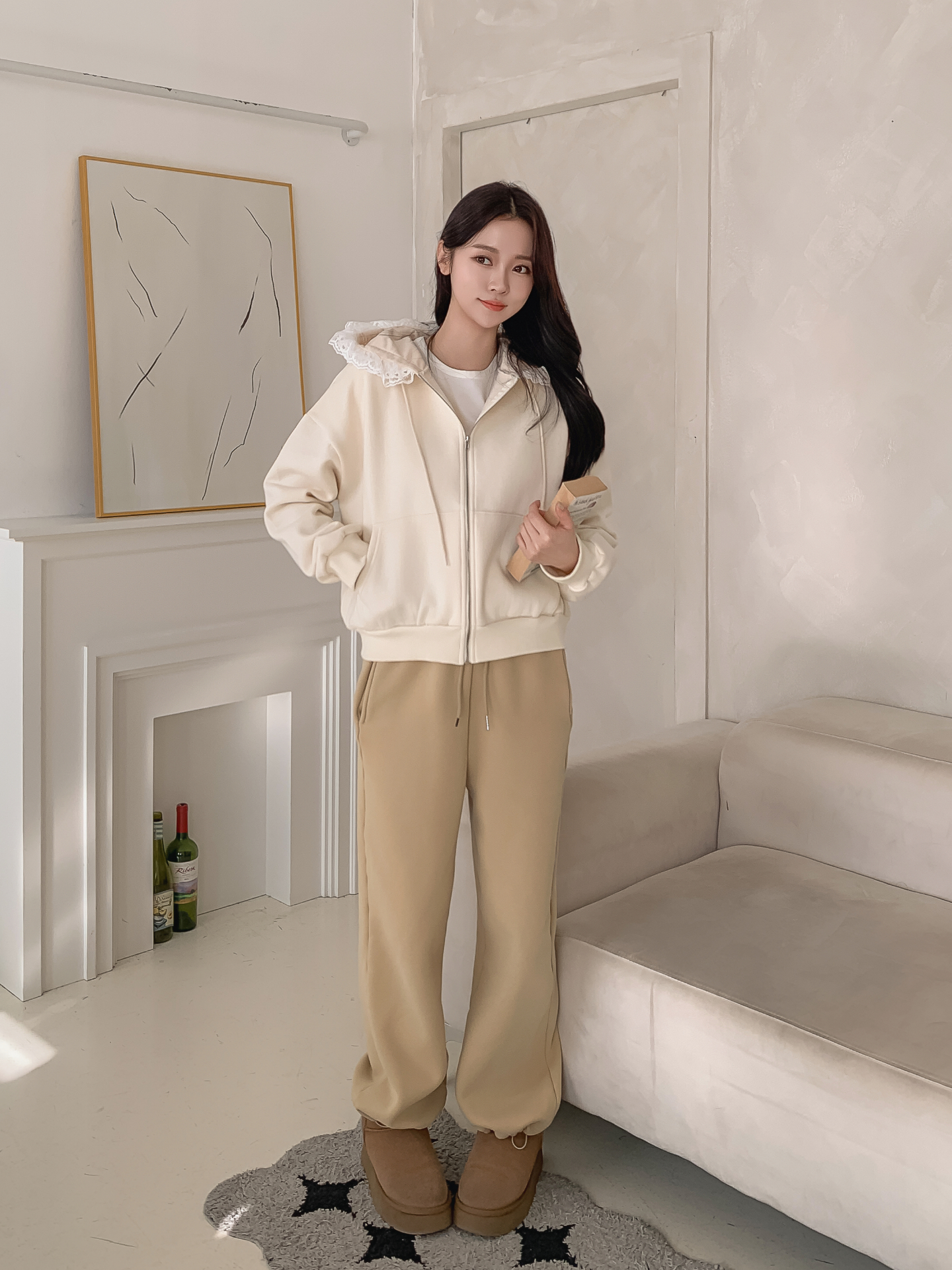 裏起毛フードレースジップパーカー | 詳細画像12