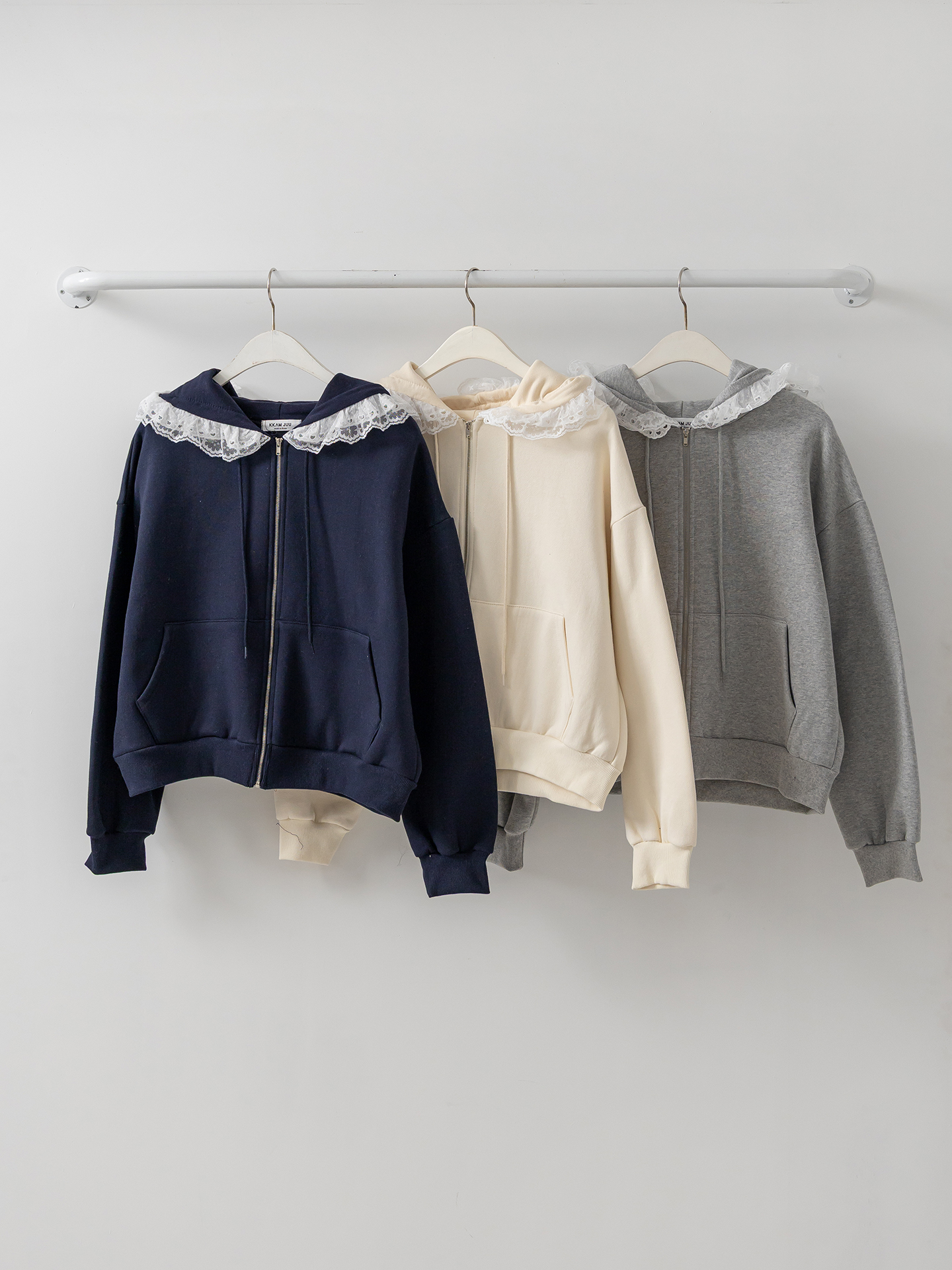 裏起毛フードレースジップパーカー | 詳細画像35