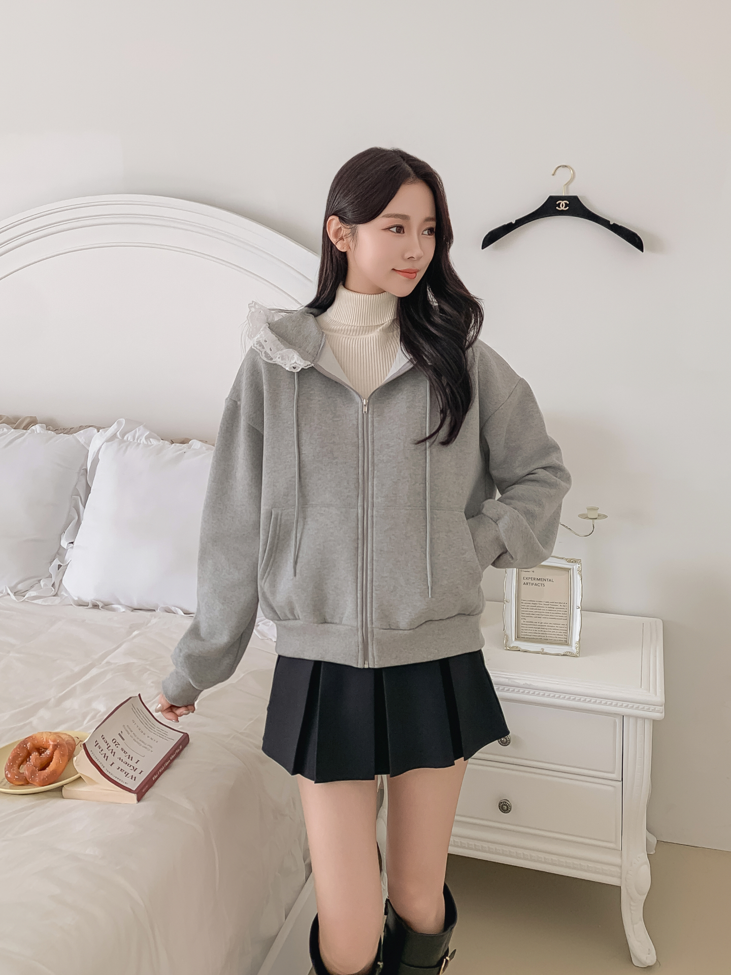 裏起毛フードレースジップパーカー | 詳細画像20