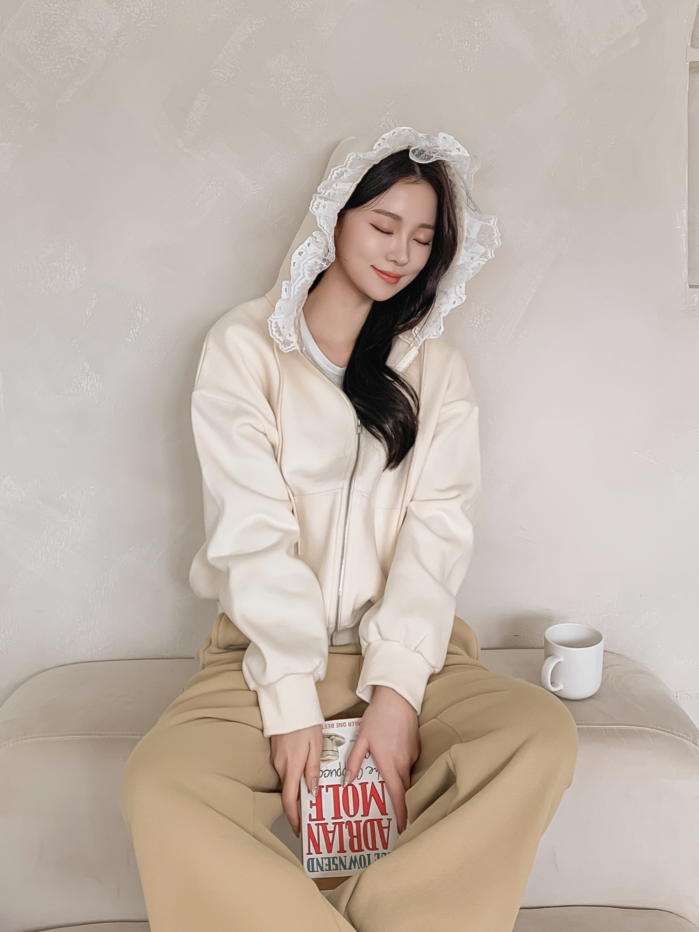 裏起毛フードレースジップパーカー | 詳細画像11