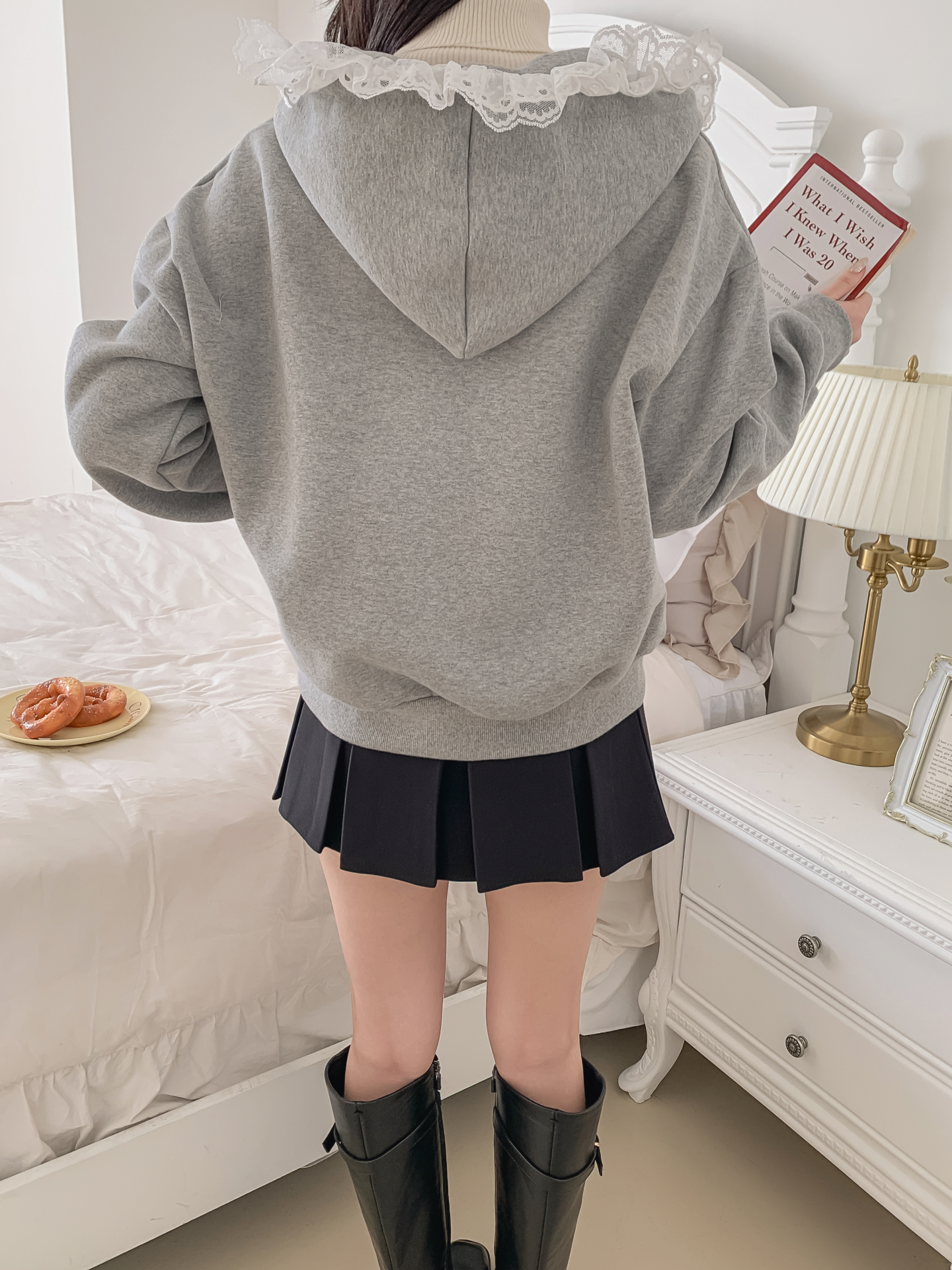 裏起毛フードレースジップパーカー | 詳細画像22