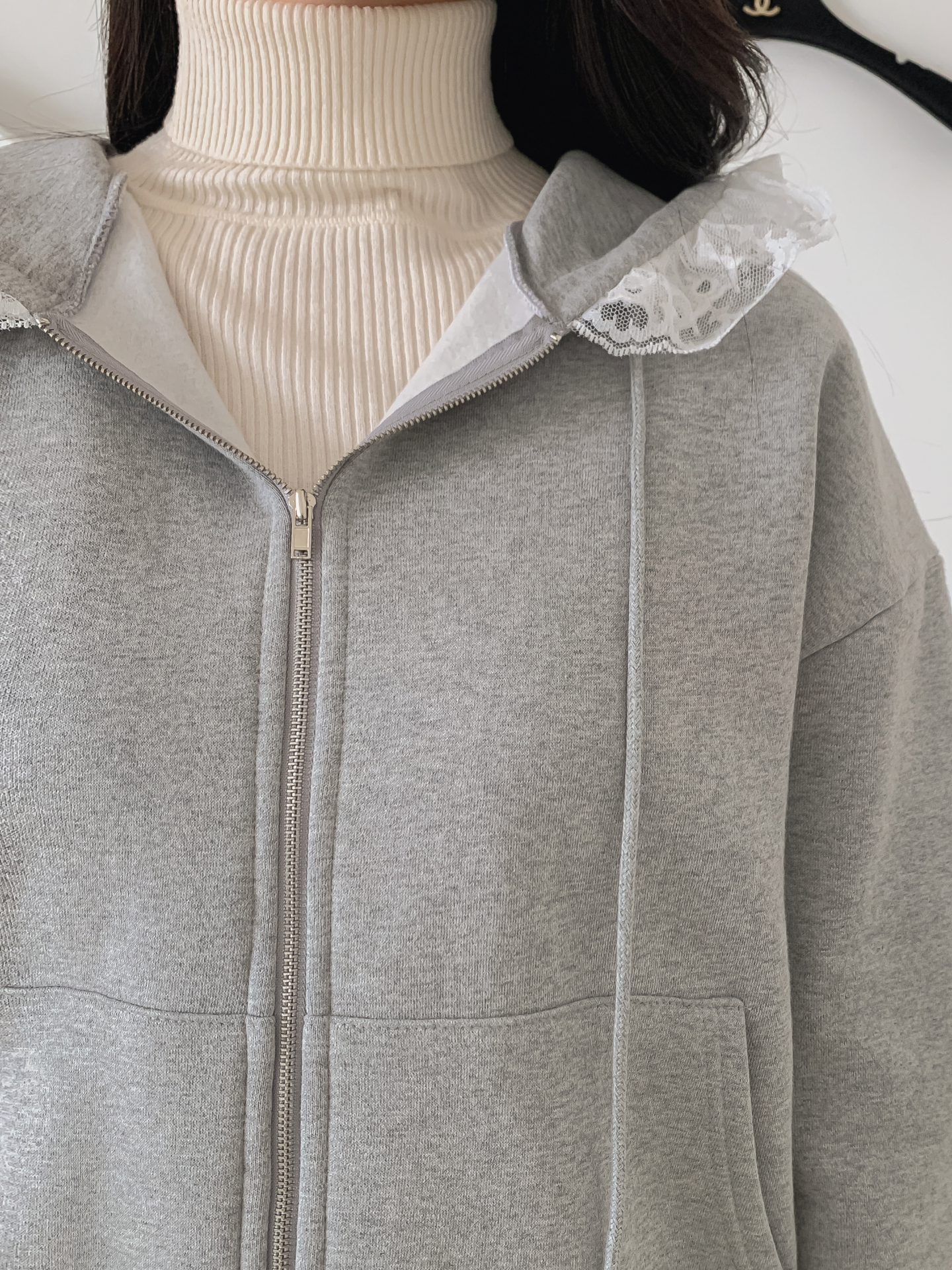 裏起毛フードレースジップパーカー | 詳細画像27