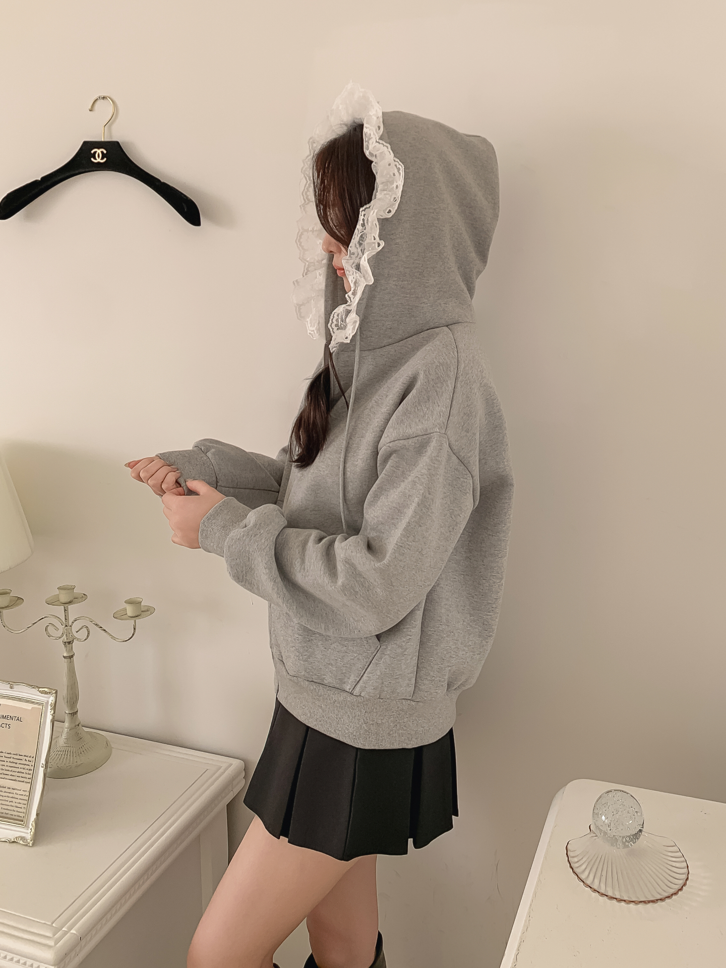 裏起毛フードレースジップパーカー | 詳細画像30