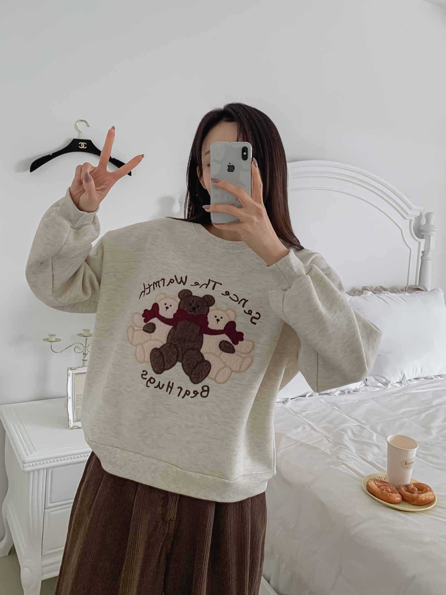 裏起毛ラウンドネックレタリング刺繍スウェット | 詳細画像17