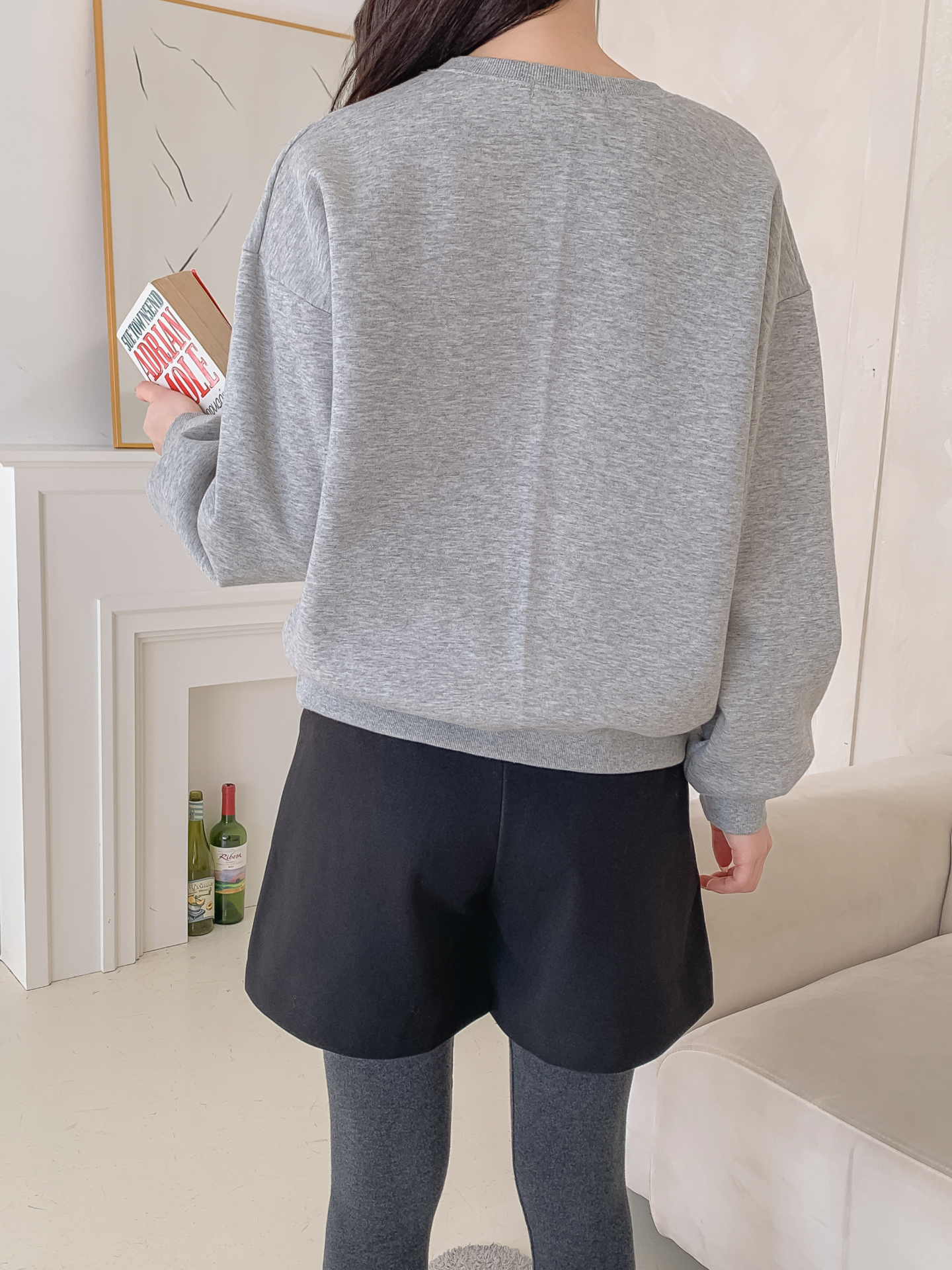 裏起毛ラウンドネックレタリング刺繍スウェット | 詳細画像20