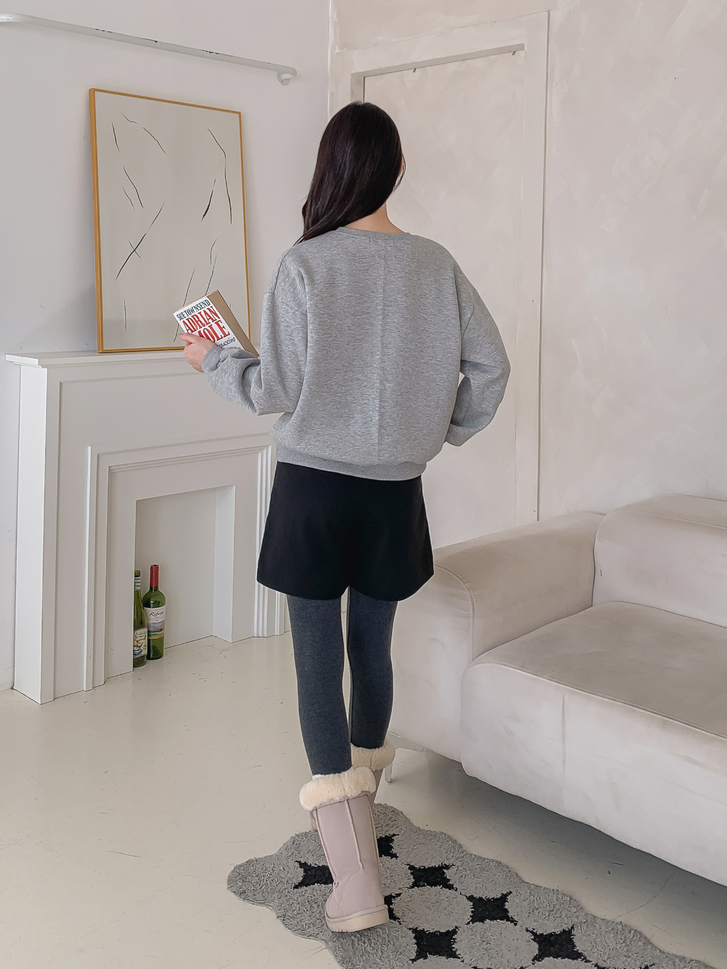 裏起毛ラウンドネックレタリング刺繍スウェット | 詳細画像21