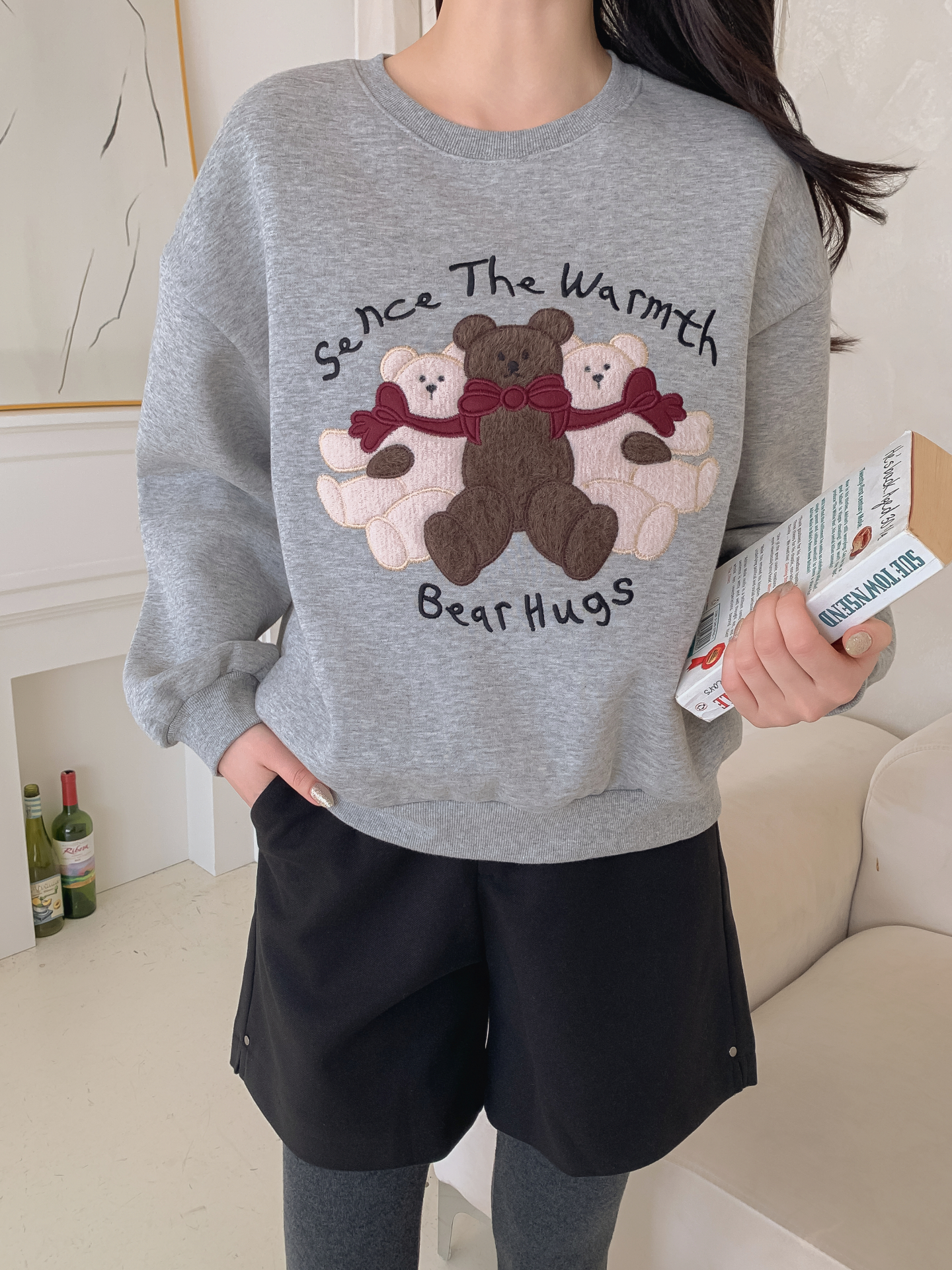 裏起毛ラウンドネックレタリング刺繍スウェット | 詳細画像22