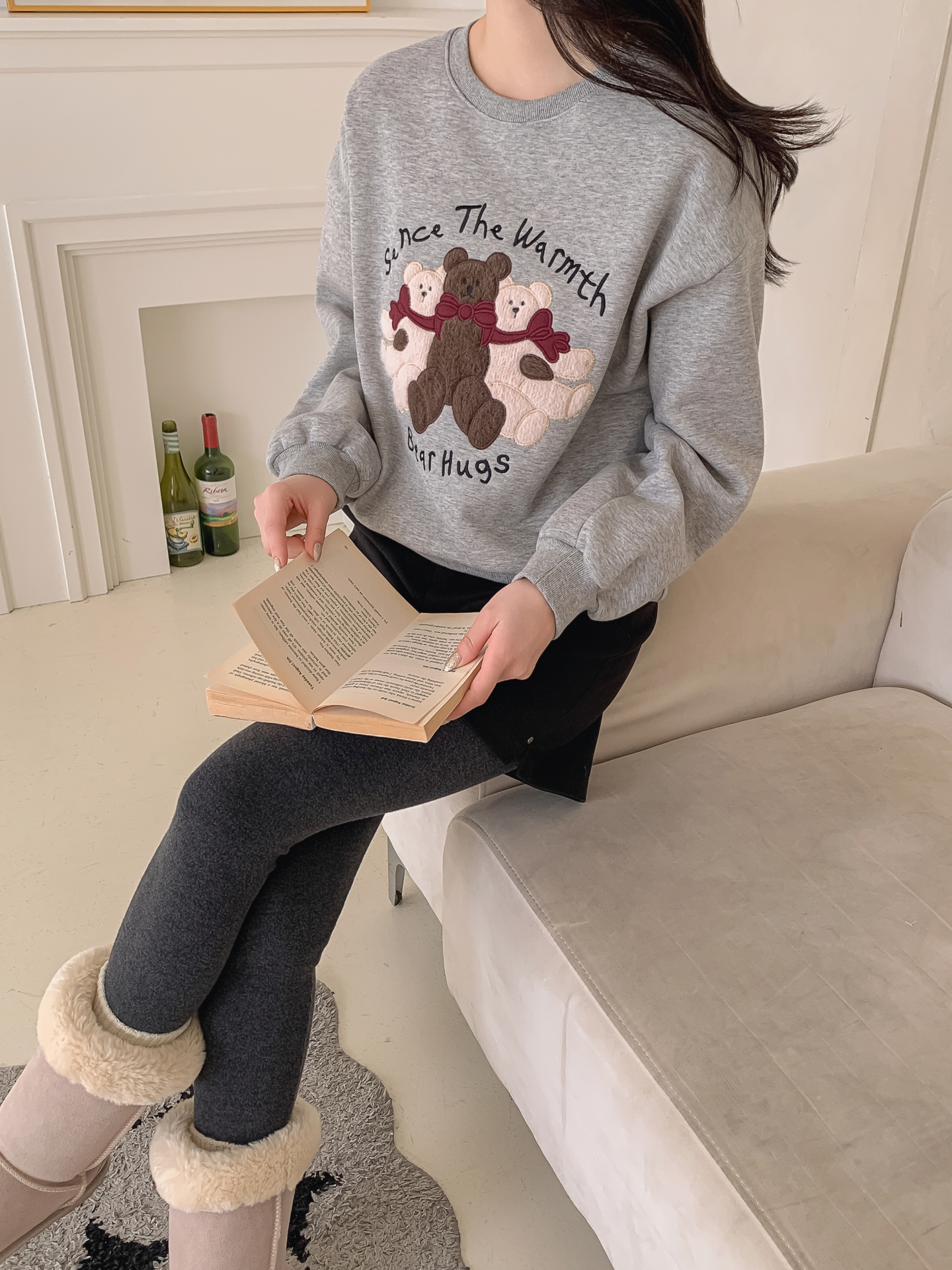 裏起毛ラウンドネックレタリング刺繍スウェット | 詳細画像27