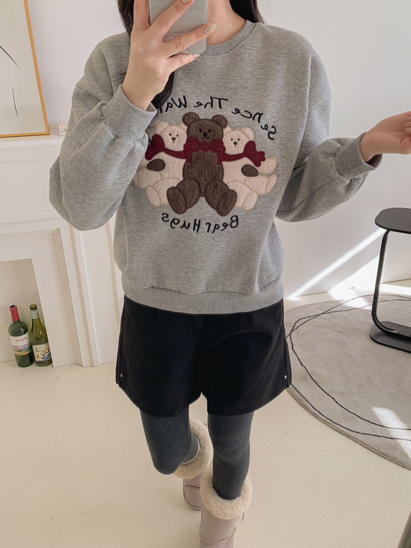 裏起毛ラウンドネックレタリング刺繍スウェット | 詳細画像30