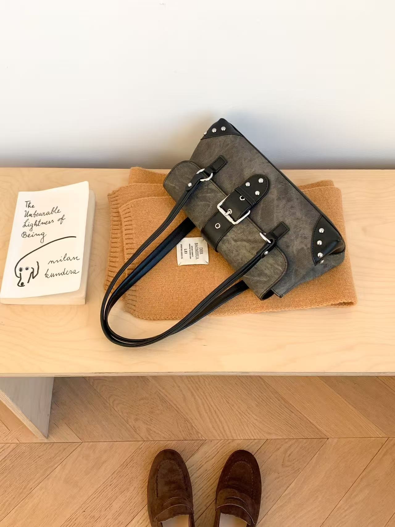 レザー調トートバッグショルダーバッグ | 詳細画像9