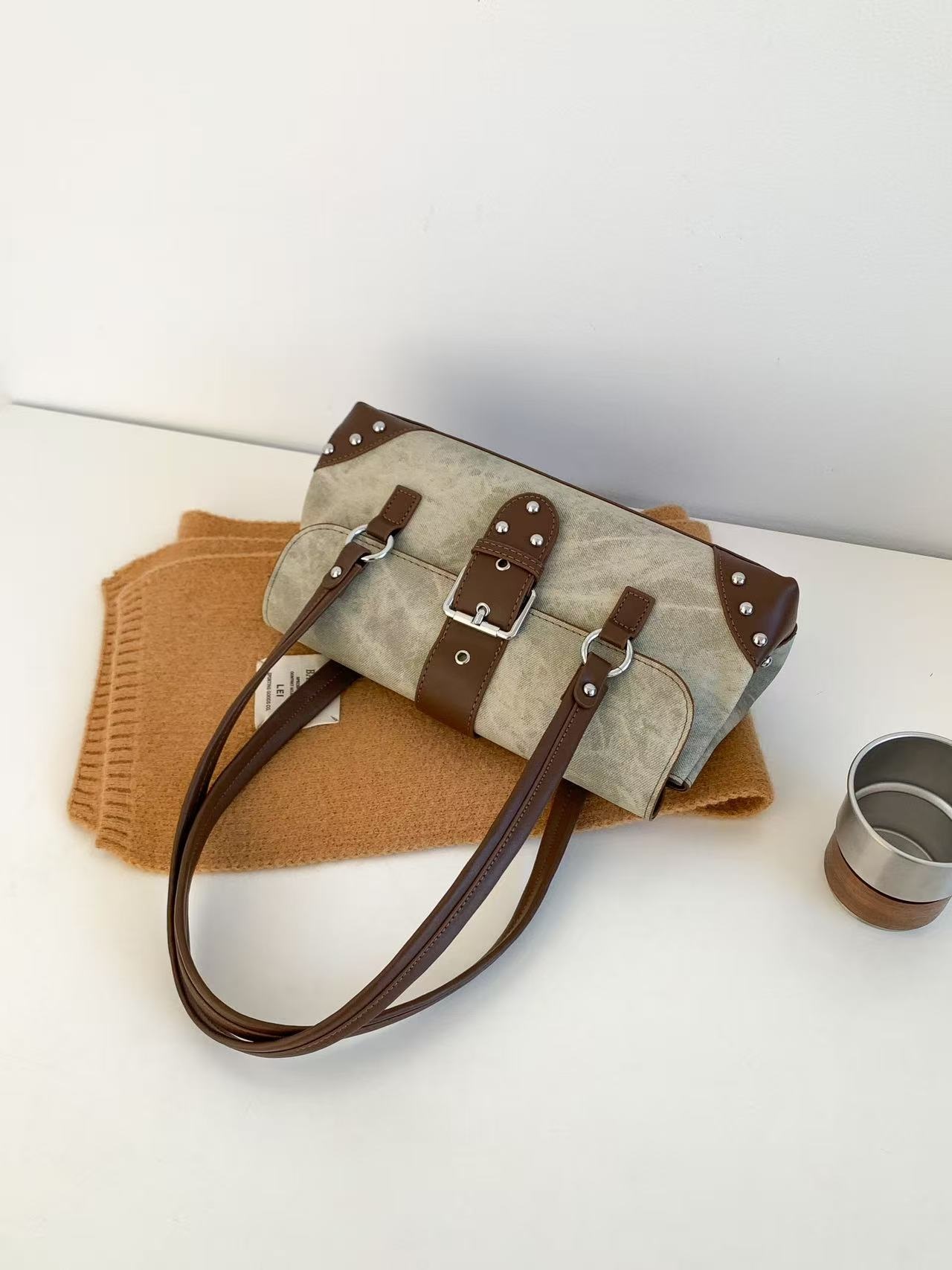 レザー調トートバッグショルダーバッグ | 詳細画像11