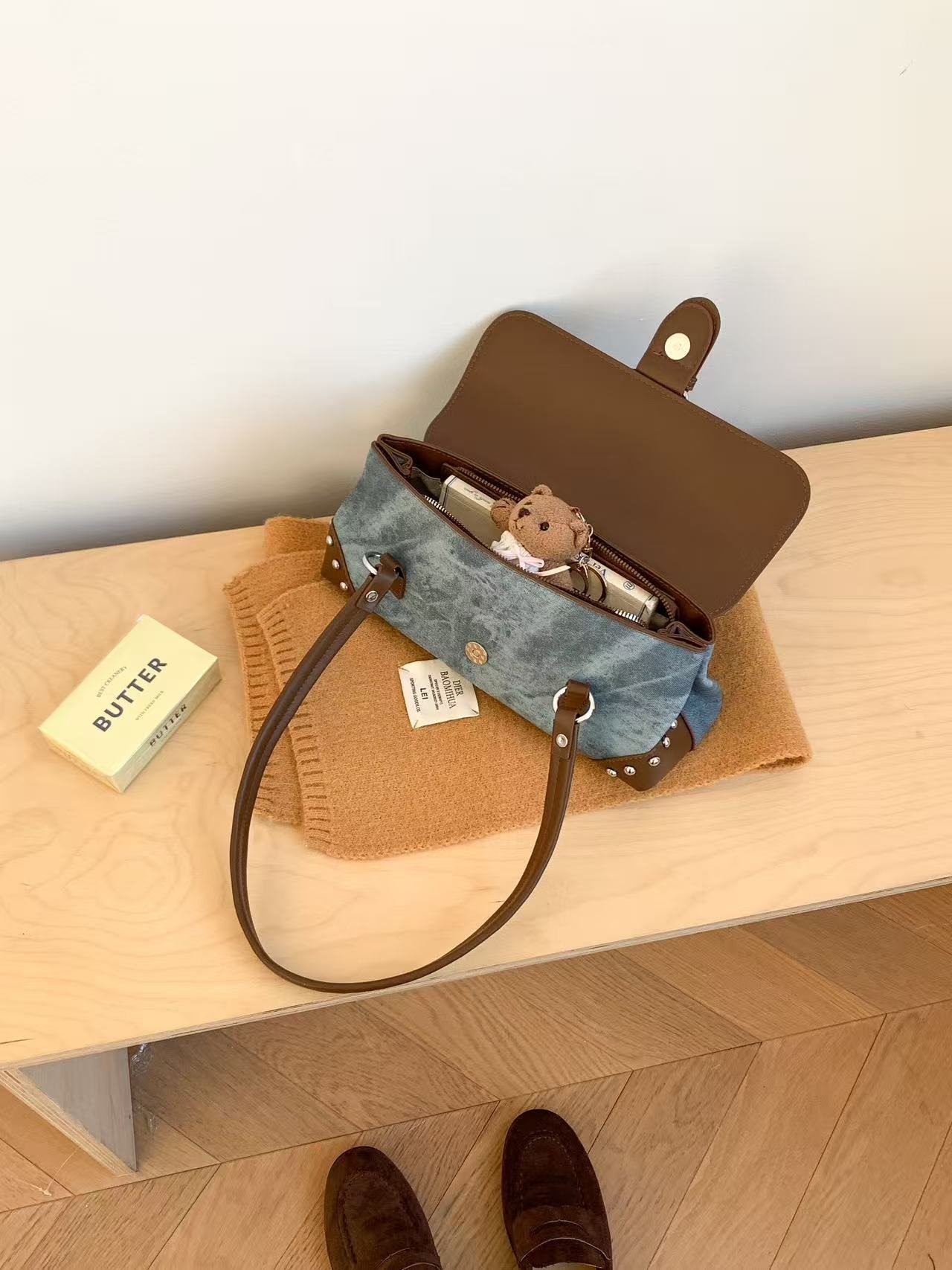 レザー調トートバッグショルダーバッグ | 詳細画像12