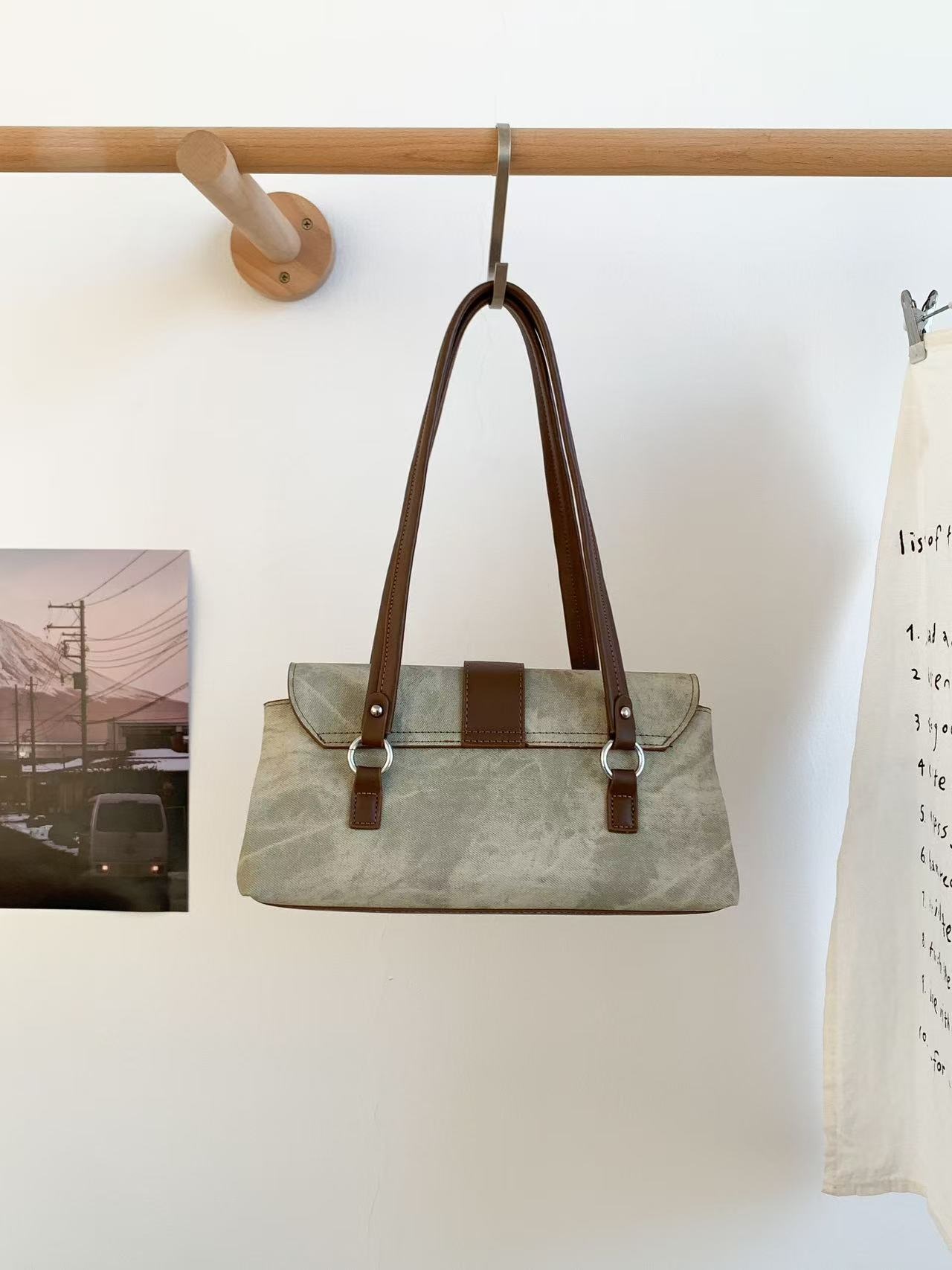 レザー調トートバッグショルダーバッグ | 詳細画像13