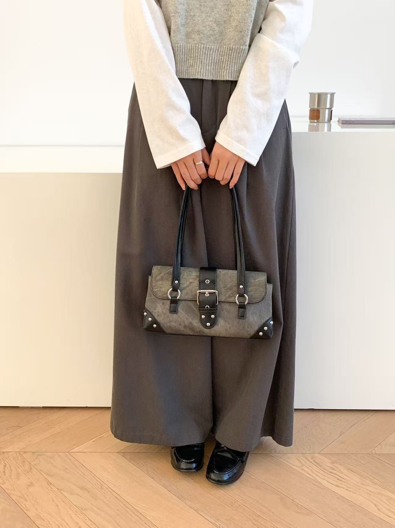 レザー調トートバッグショルダーバッグ | 詳細画像17