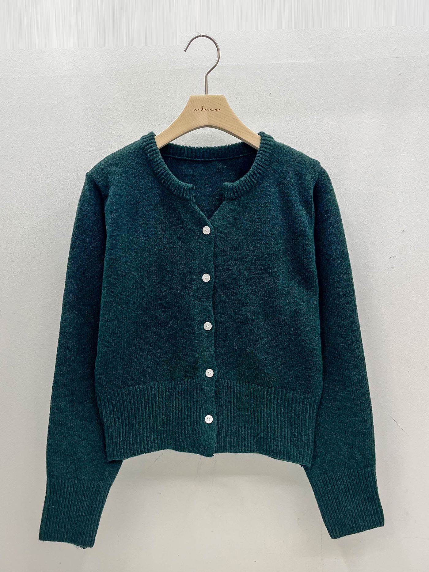 ウール混ボタンヘンリーネック長袖カーディガン | 詳細画像15