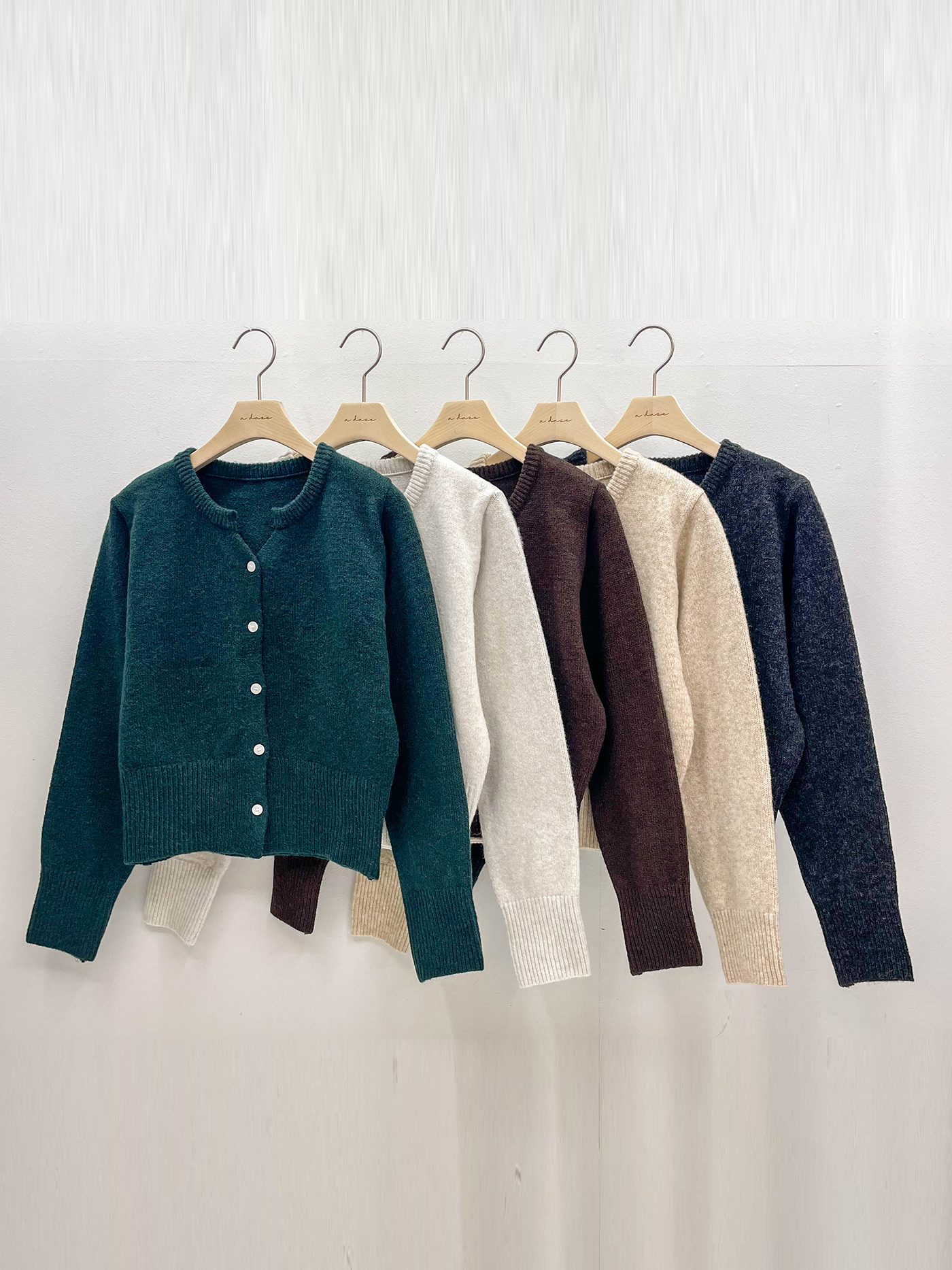 ウール混ボタンヘンリーネック長袖カーディガン | 詳細画像19