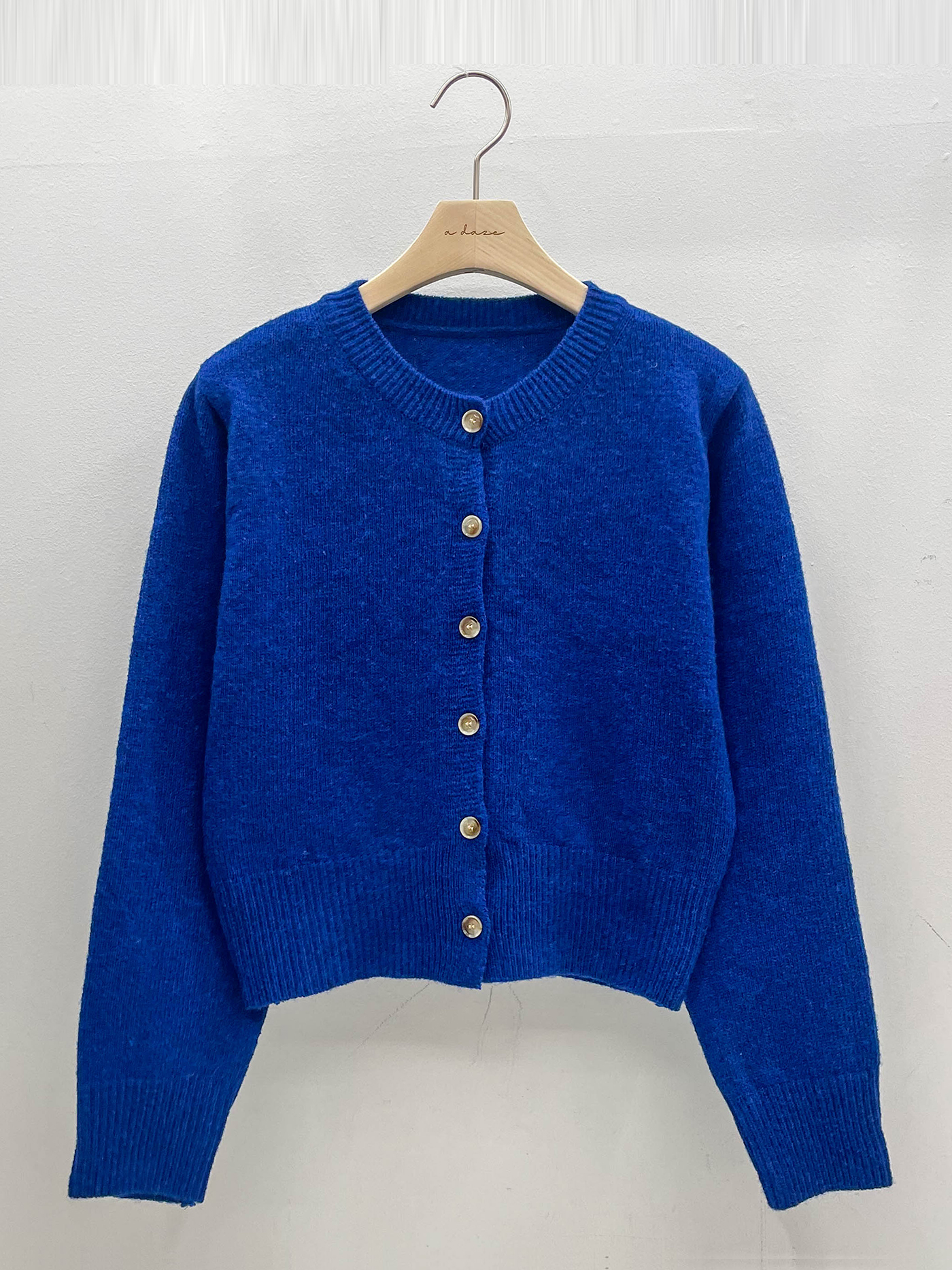 ウール混ボタンラウンドネック長袖カーディガン | 詳細画像14