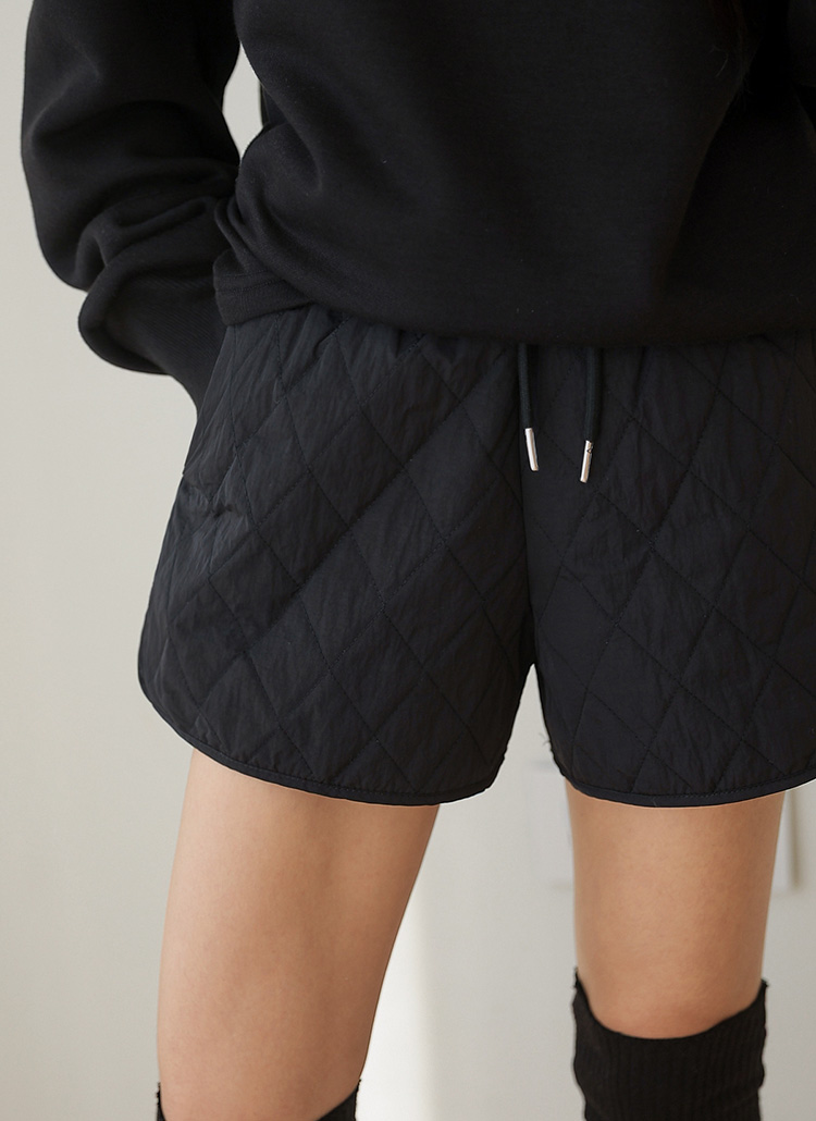 キルティングウエストゴムショートショートパンツ | レディース