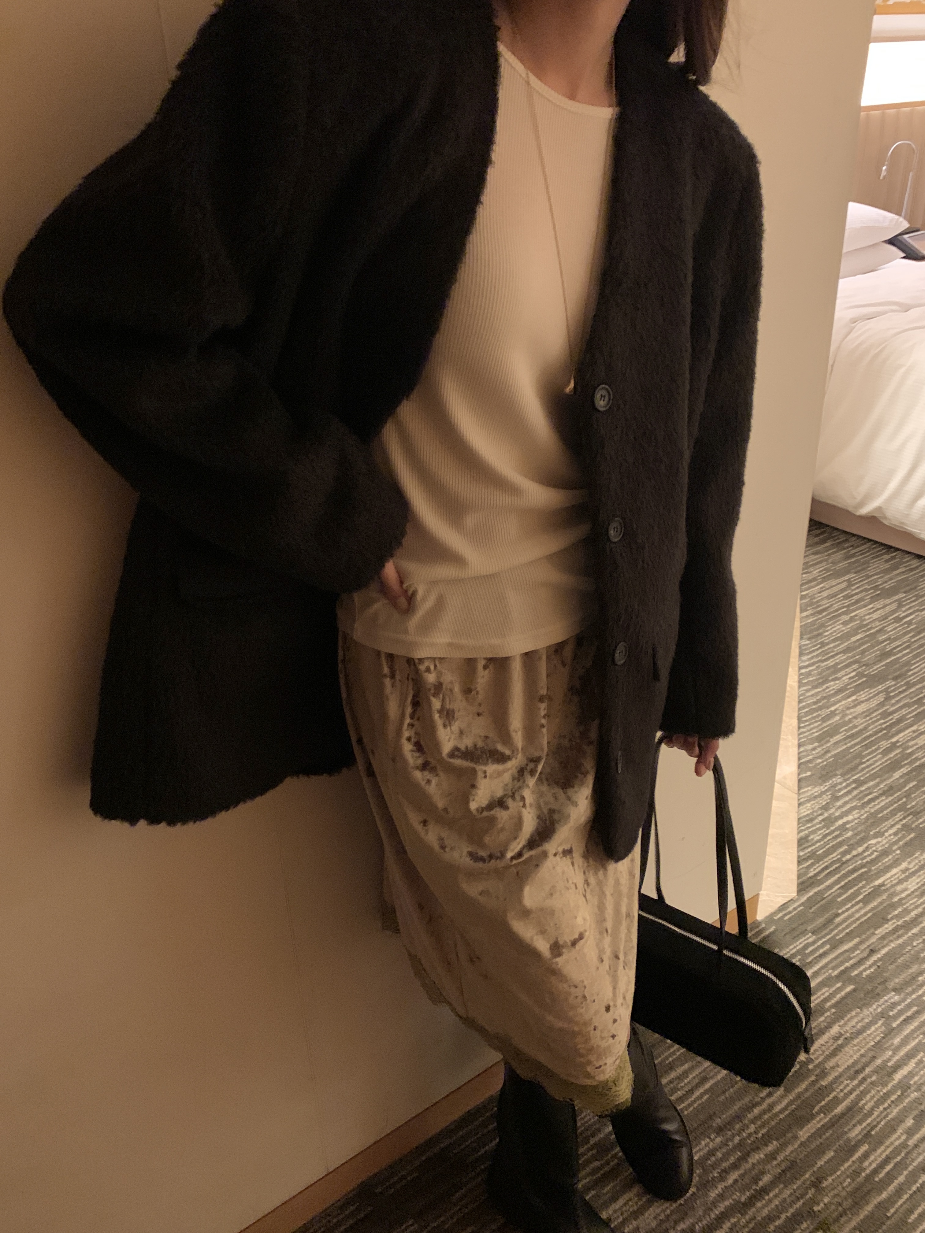 ベロアウエストゴムミディレースカラースカート | 詳細画像12