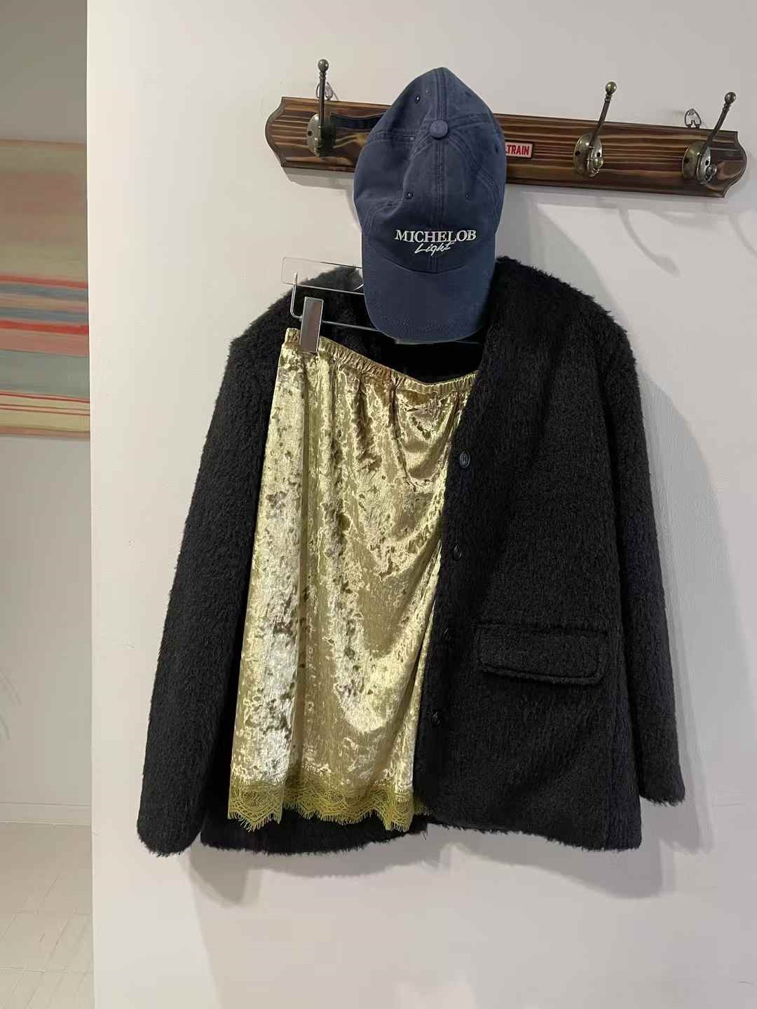 ベロアウエストゴムミディレースカラースカート | 詳細画像20