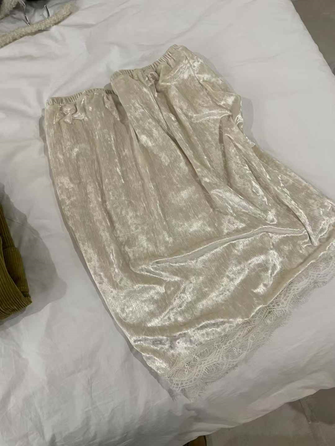 ベロアウエストゴムミディレースカラースカート | 詳細画像22