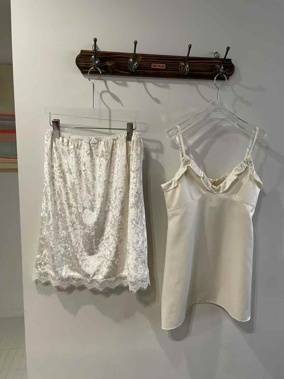 ベロアウエストゴムミディレースカラースカート | 詳細画像23