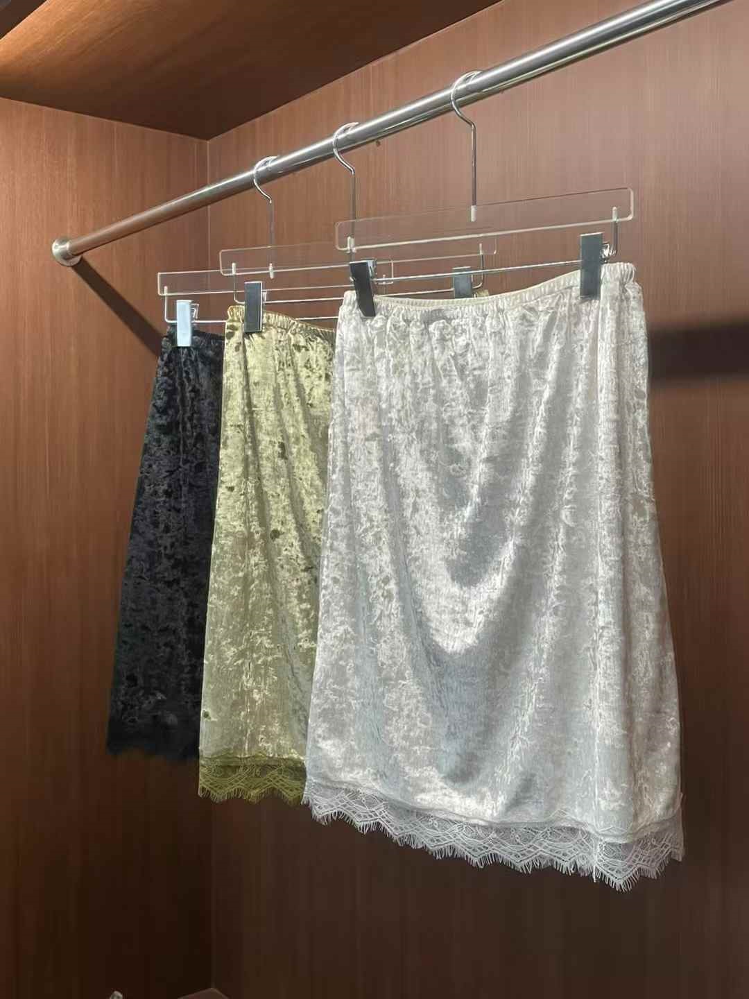 ベロアウエストゴムミディレースカラースカート | 詳細画像24