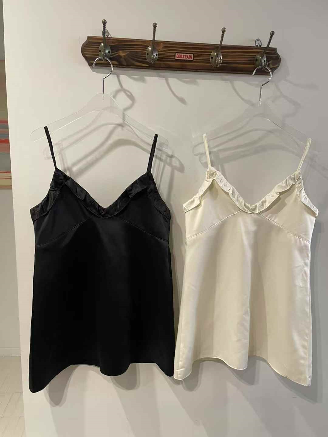 VネックフリルベーシックAラインミニキャミワンピース | 詳細画像13