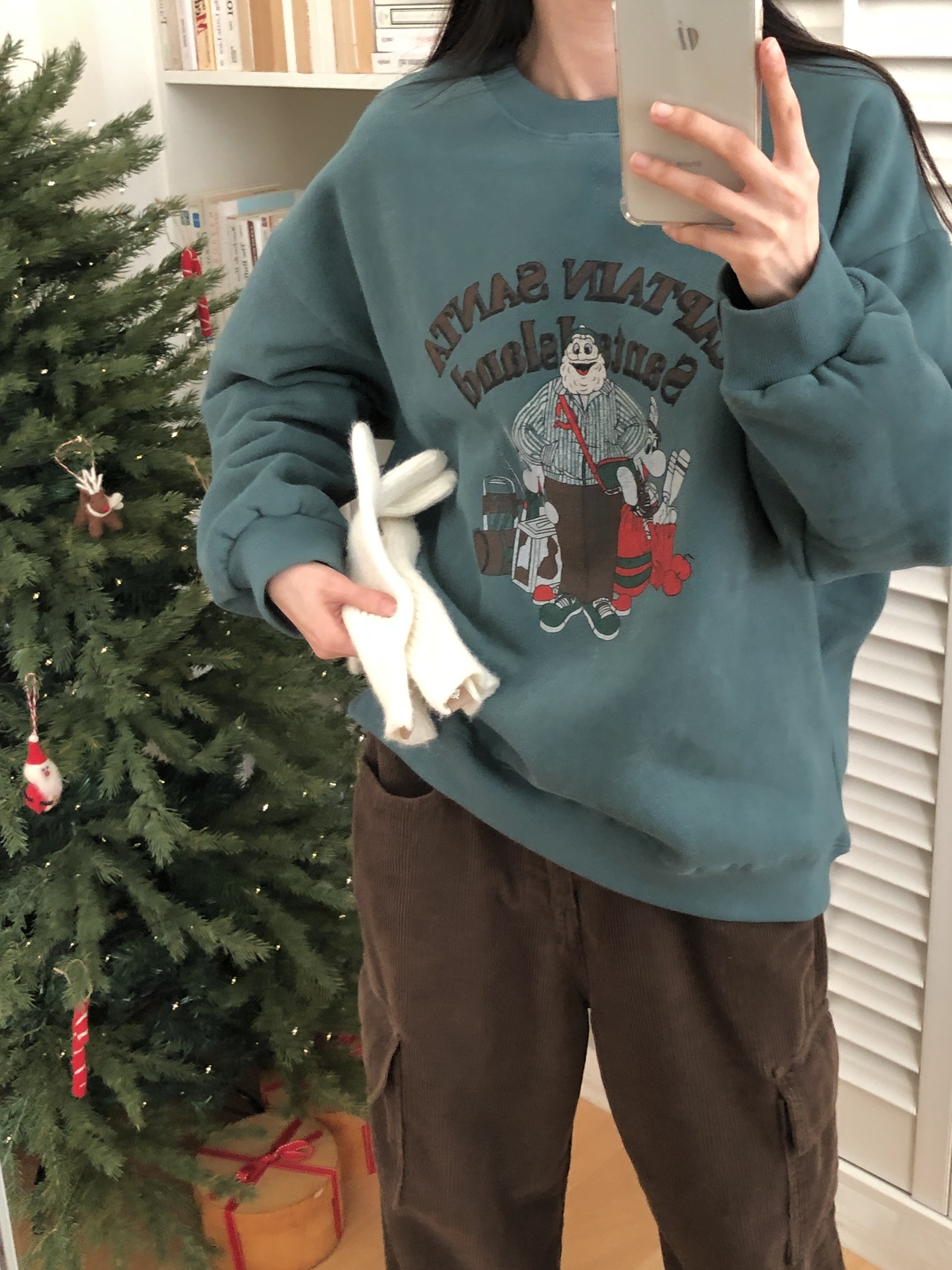 裏起毛ラウンドネックプリントカラースウェット | 詳細画像4