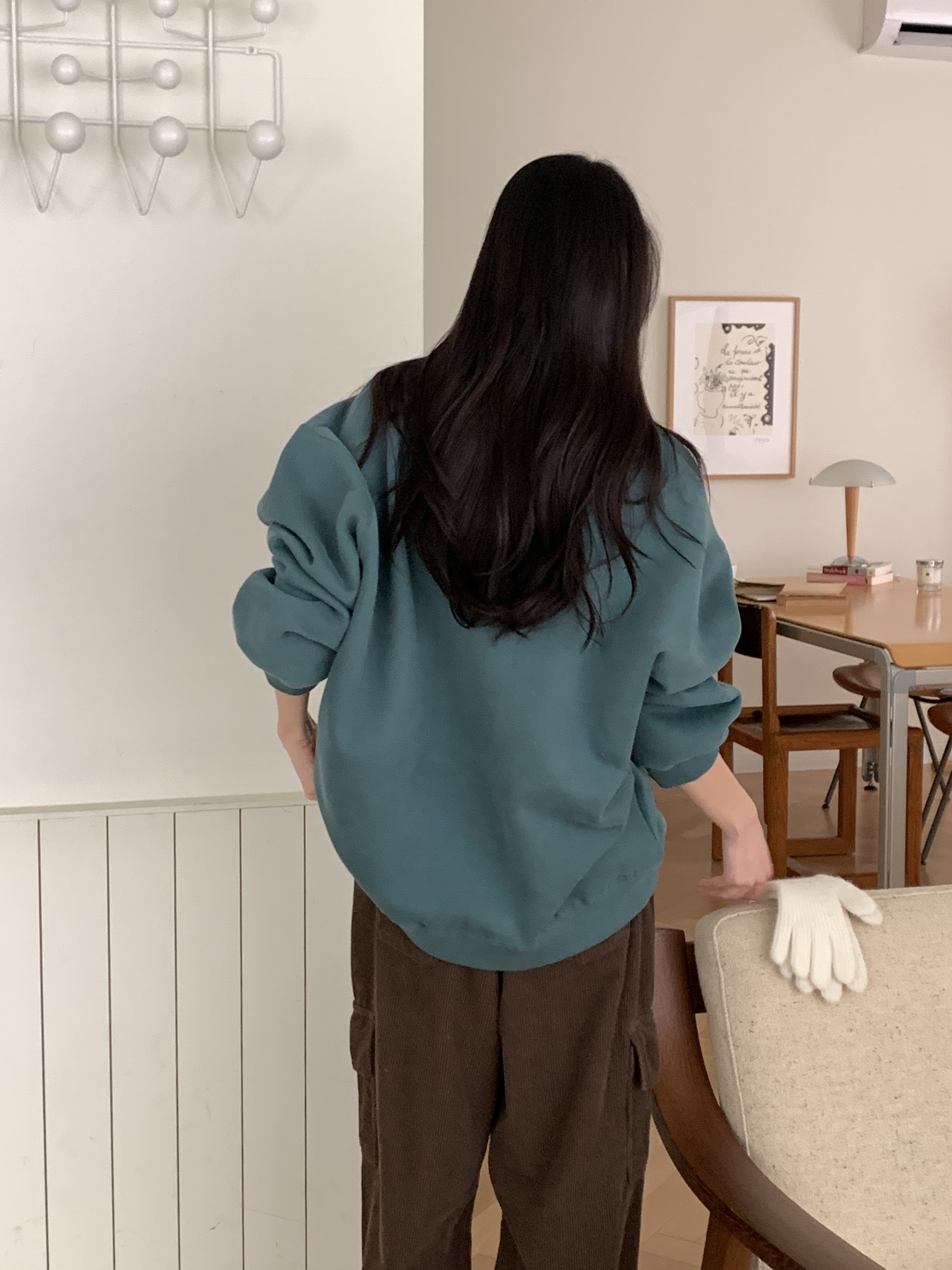 裏起毛ラウンドネックプリントカラースウェット | 詳細画像6