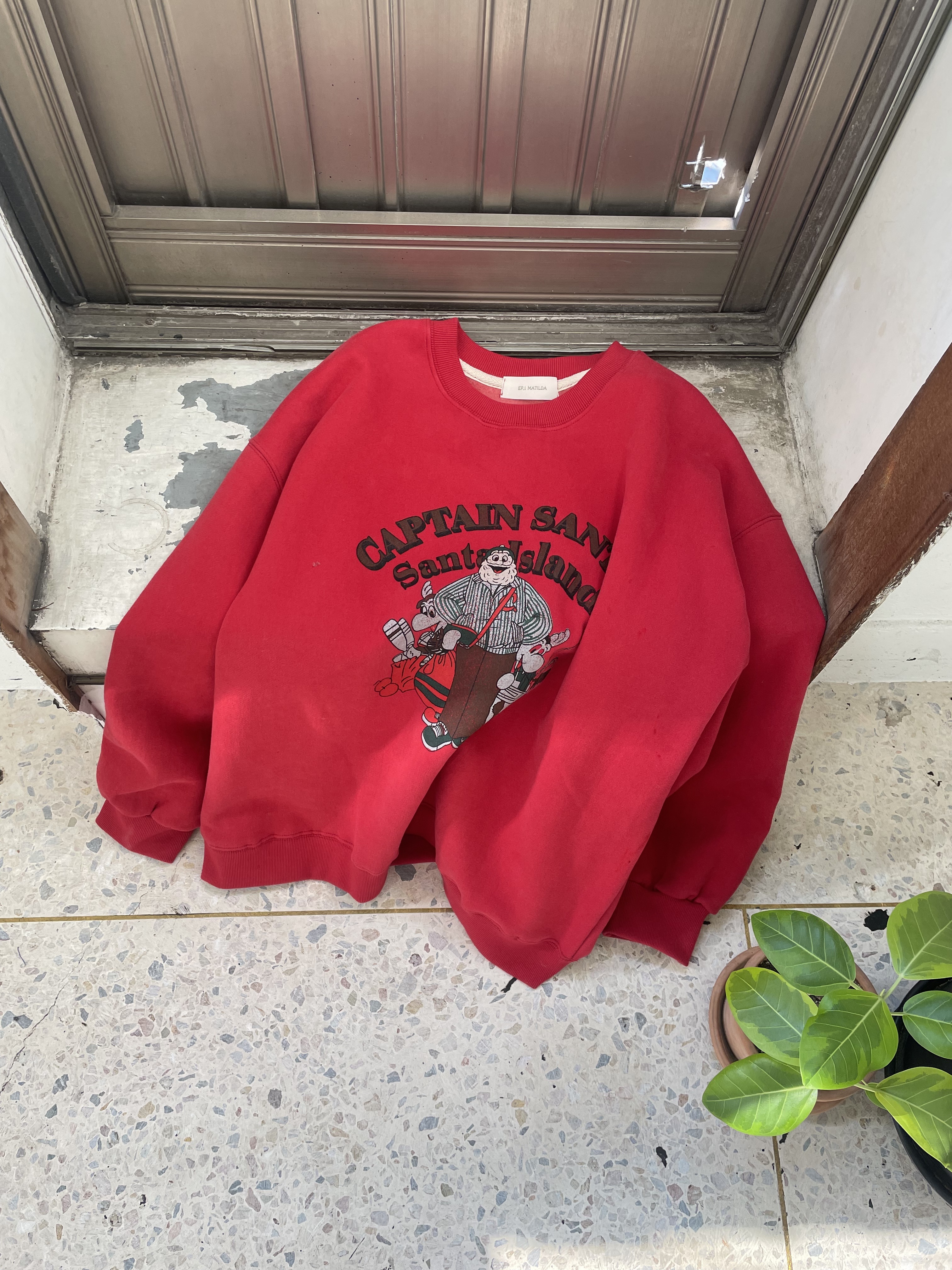 裏起毛ラウンドネックプリントカラースウェット | 詳細画像20