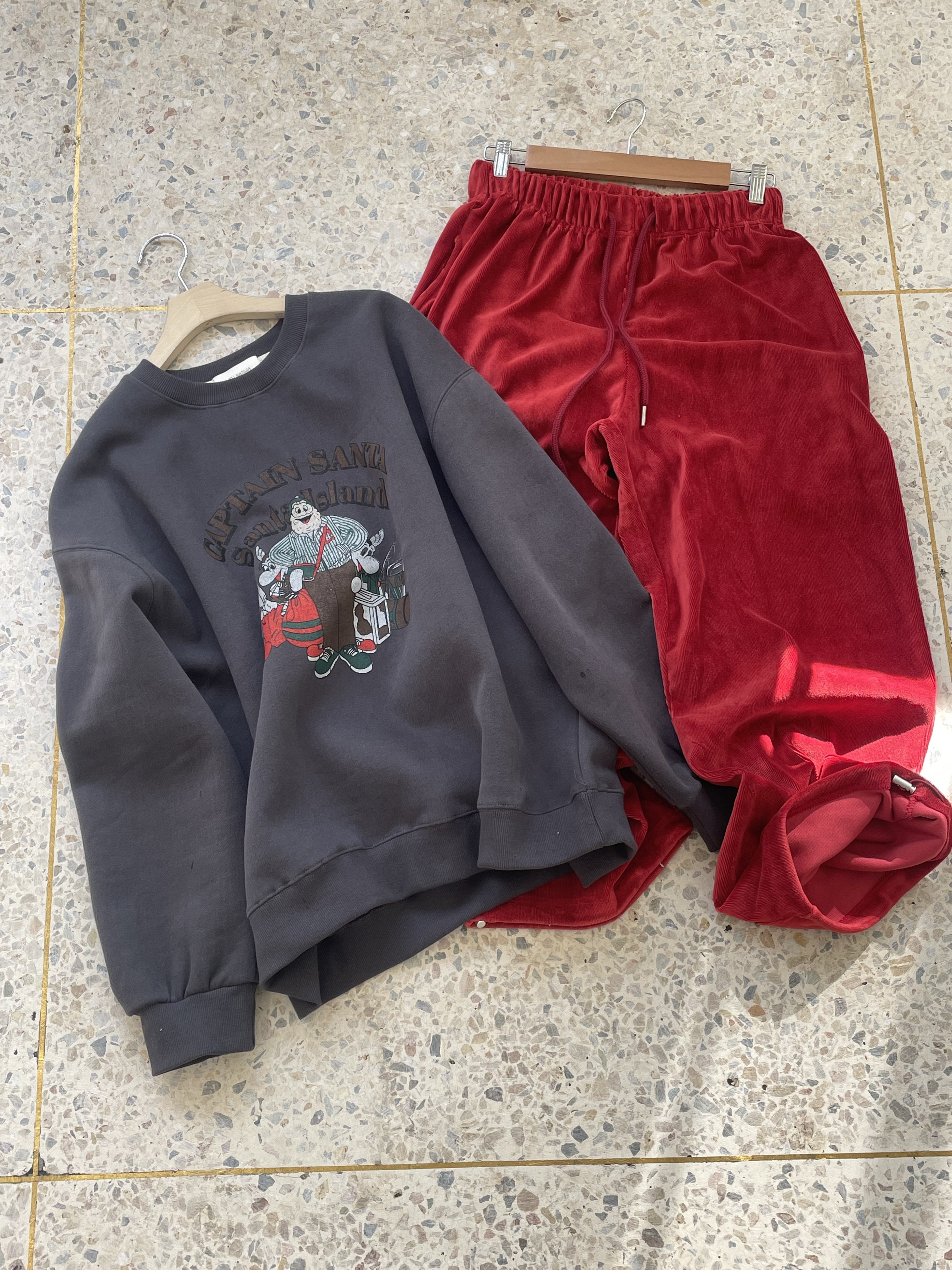 裏起毛ラウンドネックプリントカラースウェット | 詳細画像17