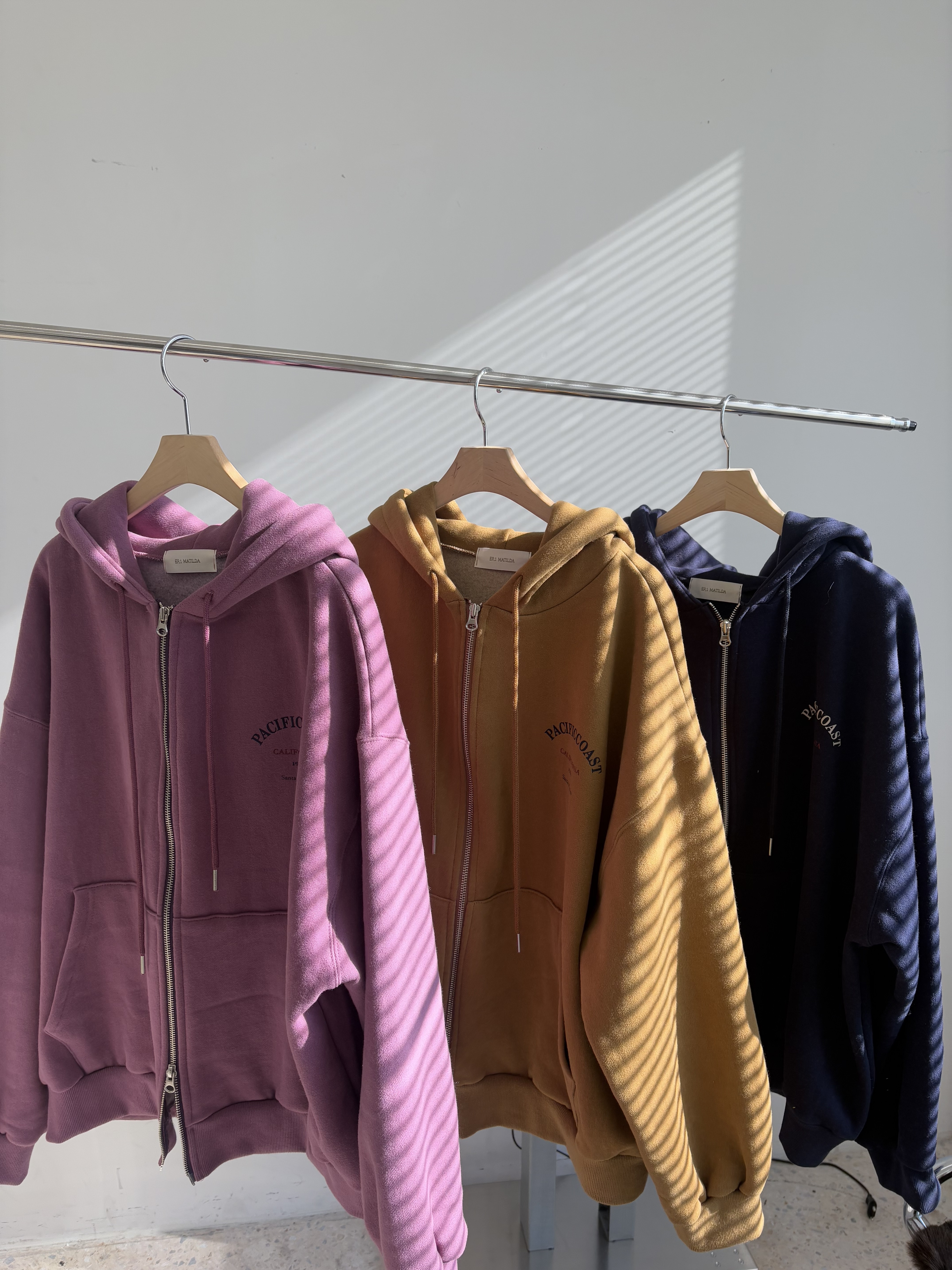 裏起毛フードポケットダブルジップオーバーサイズルーズカラージップパーカー | 詳細画像23