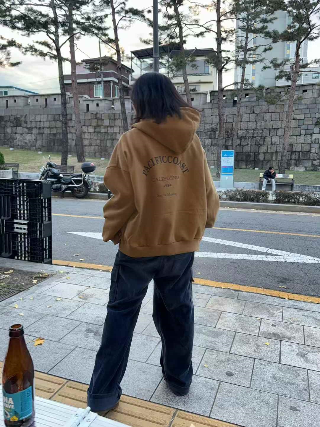 裏起毛フードポケットダブルジップオーバーサイズルーズカラージップパーカー | 詳細画像18