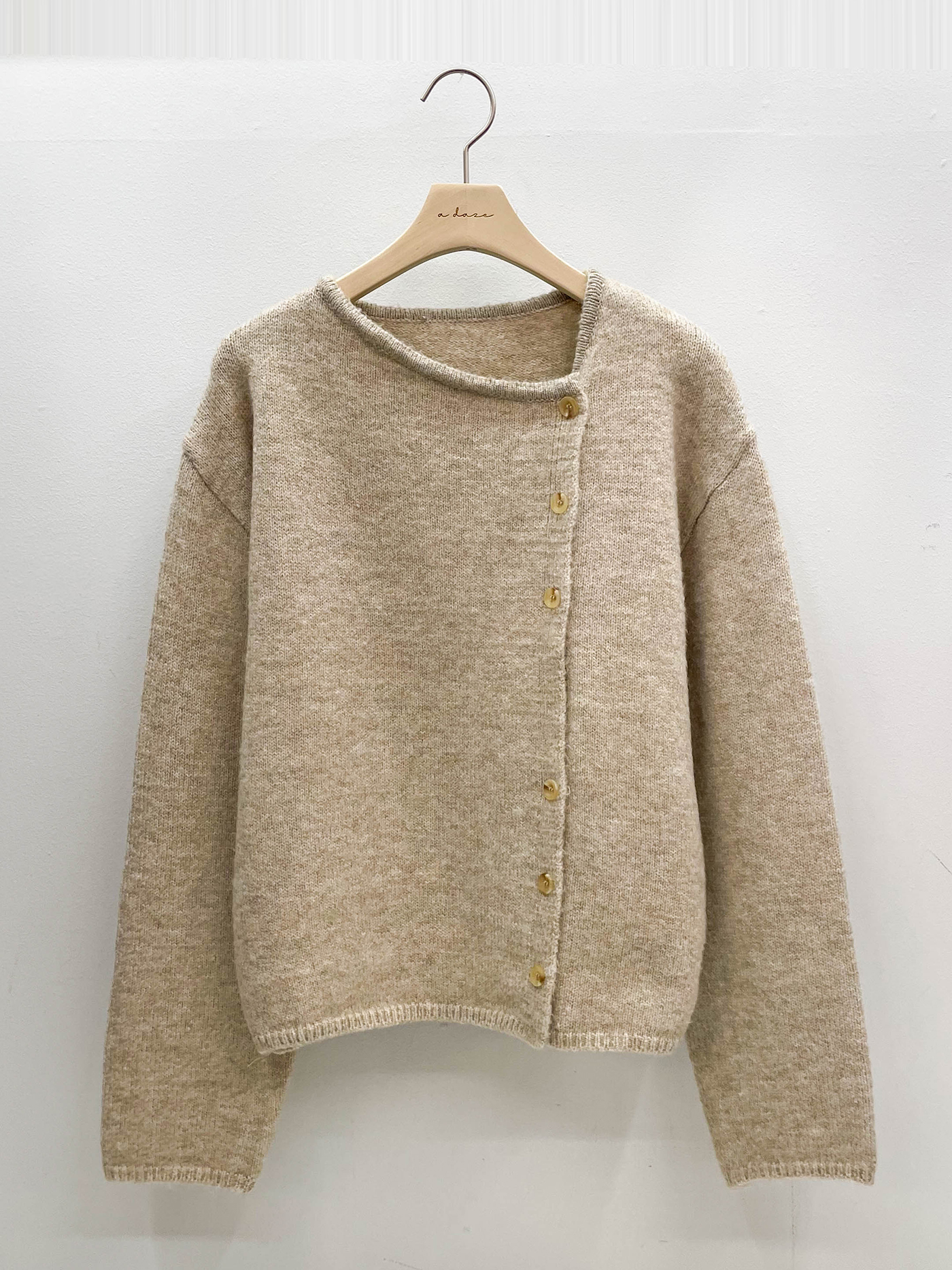 ボタンアンバランスネックカラーカーディガン | 詳細画像13