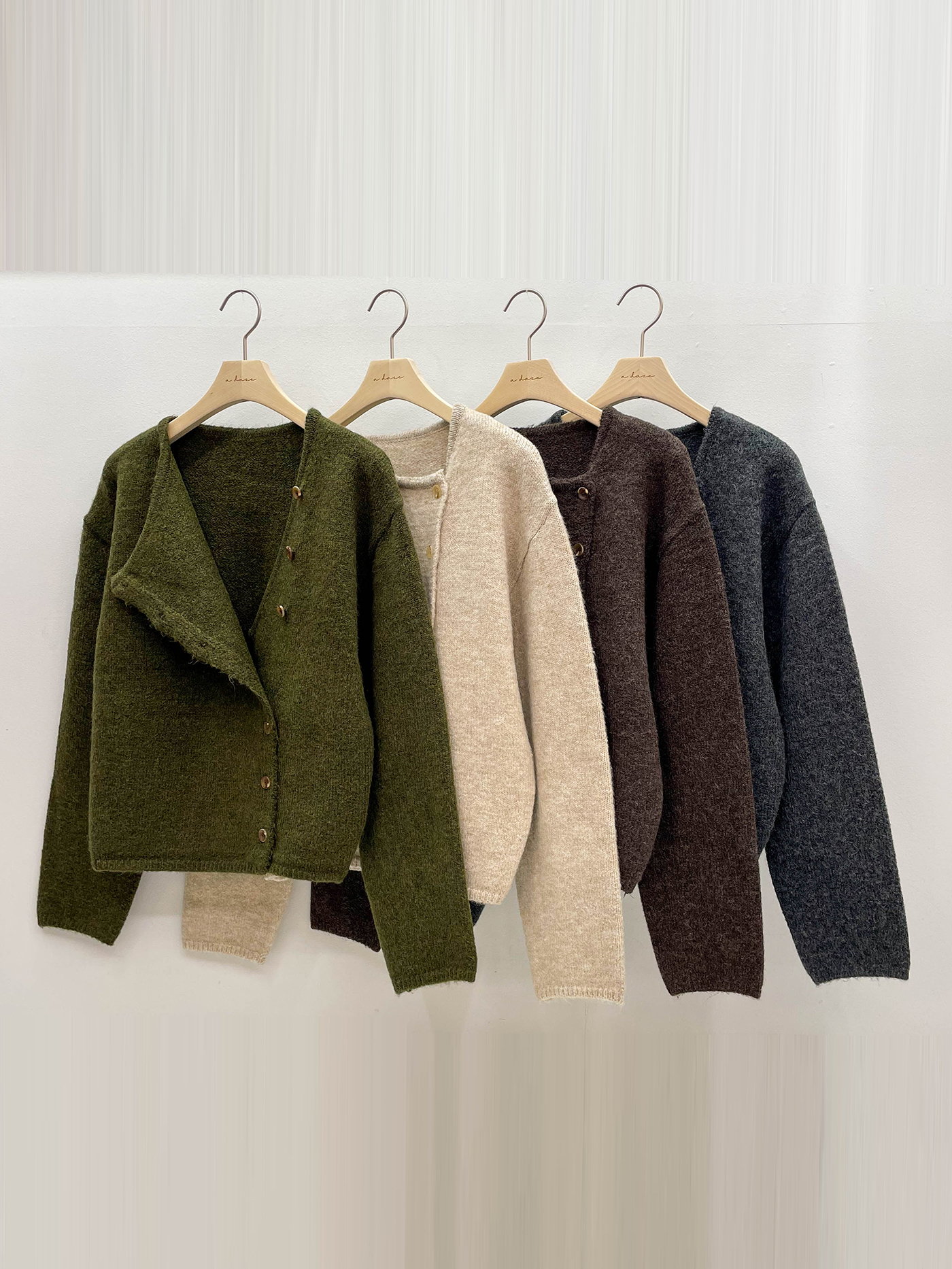 ボタンアンバランスネックカラーカーディガン | 詳細画像18