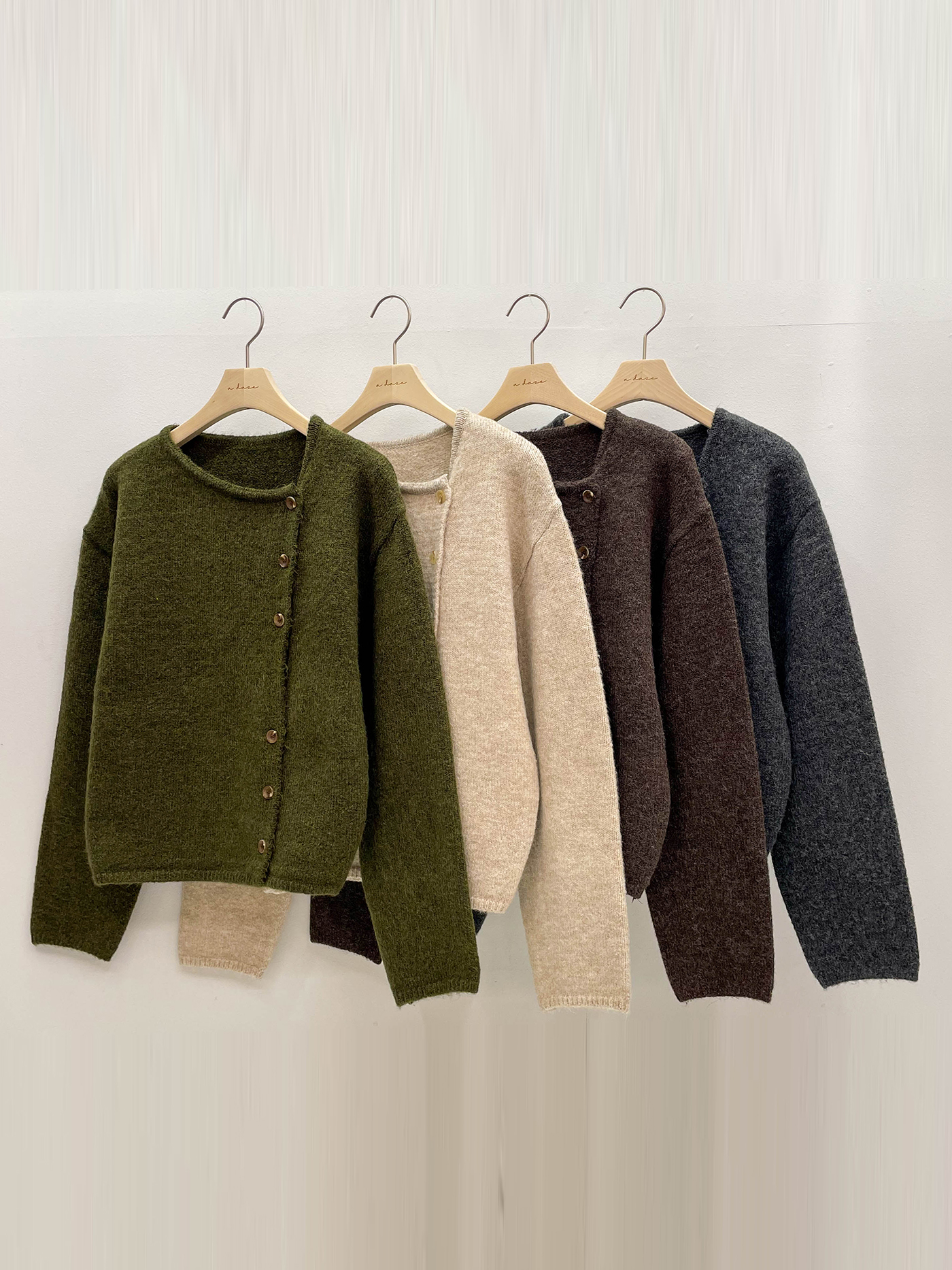 ボタンアンバランスネックカラーカーディガン | 詳細画像19