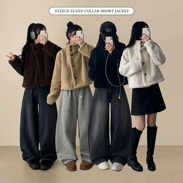 ハイネック ショートコート コート アウター ハイネックショートコート