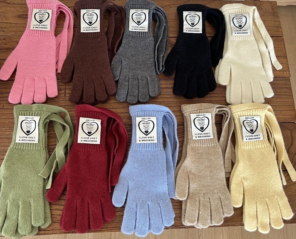 ウール混リボンパッチフィンガーホール手袋 | 詳細画像18