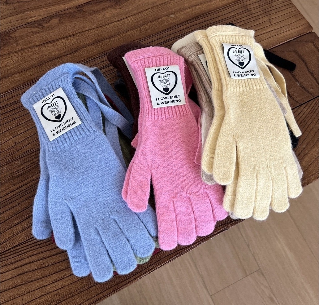 ウール混リボンパッチフィンガーホール手袋 | 詳細画像19