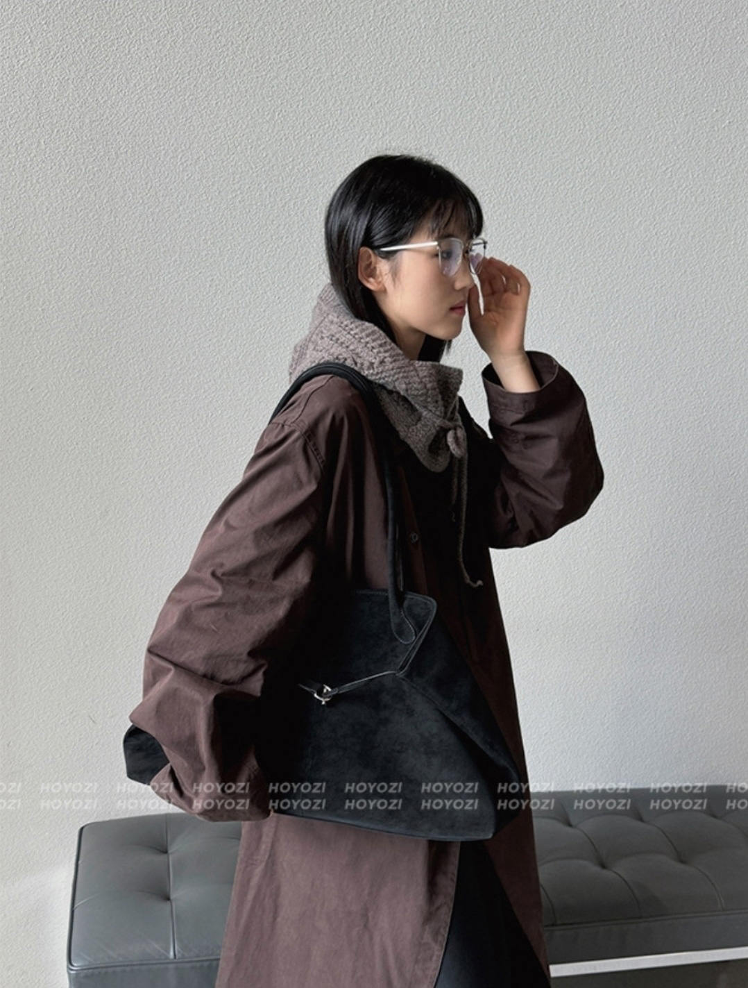 スエード調ビッグショルダーバッグ | 詳細画像3