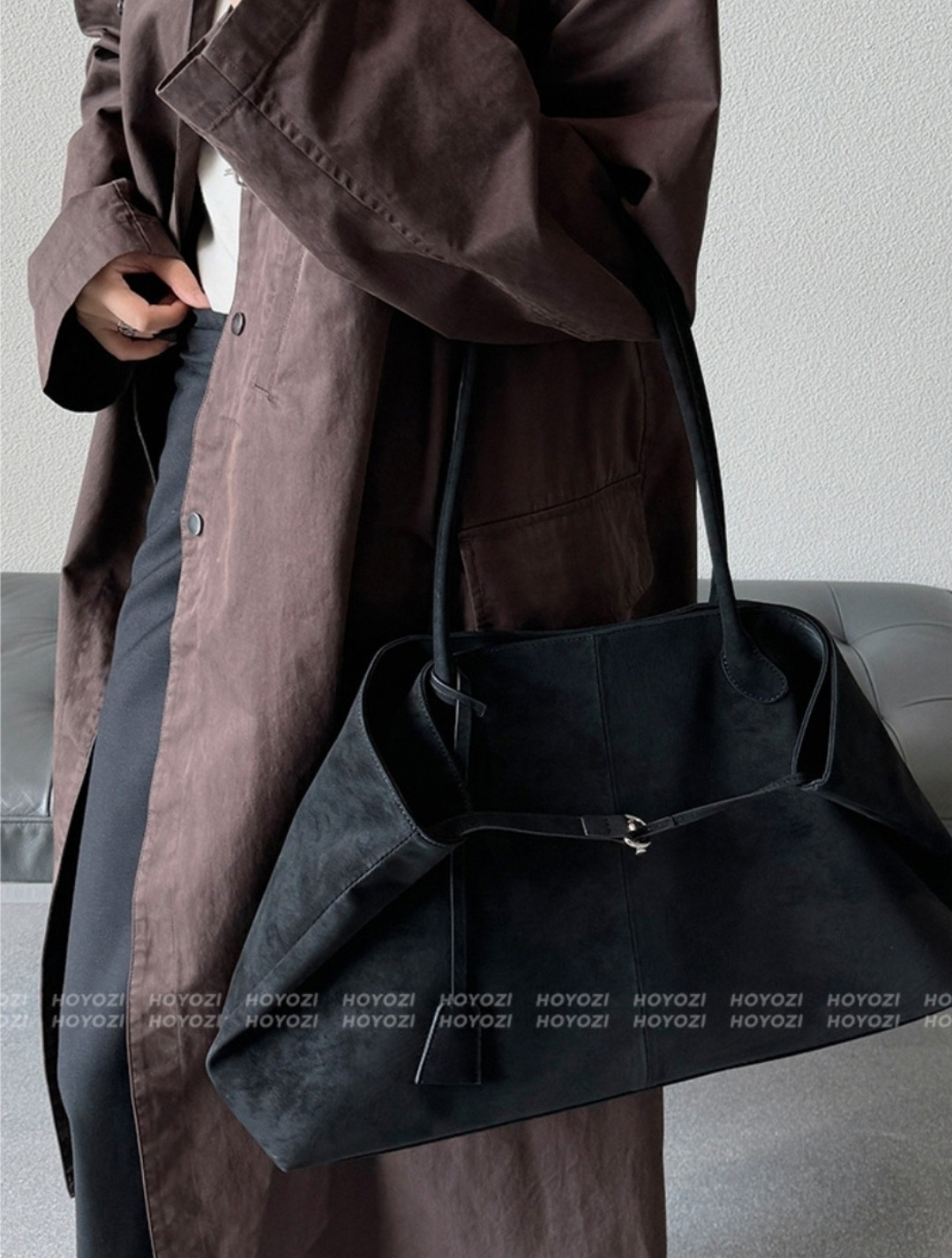 スエード調ビッグショルダーバッグ | 詳細画像5