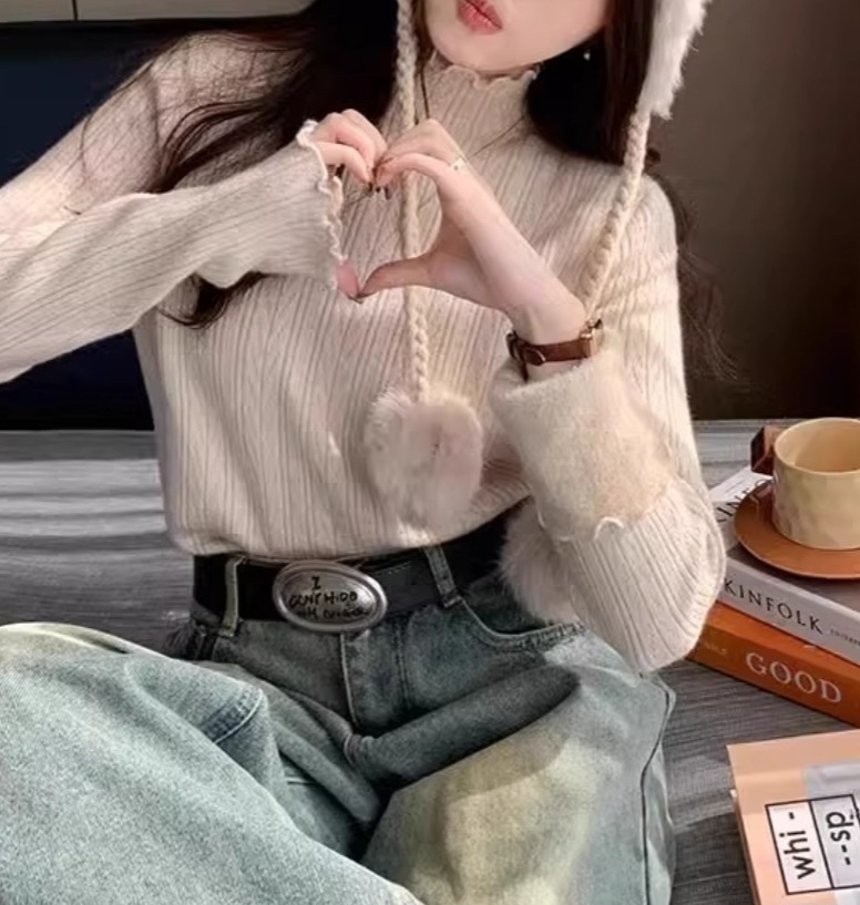 裏起毛ハーフネックメロウケーブルニット | 詳細画像8